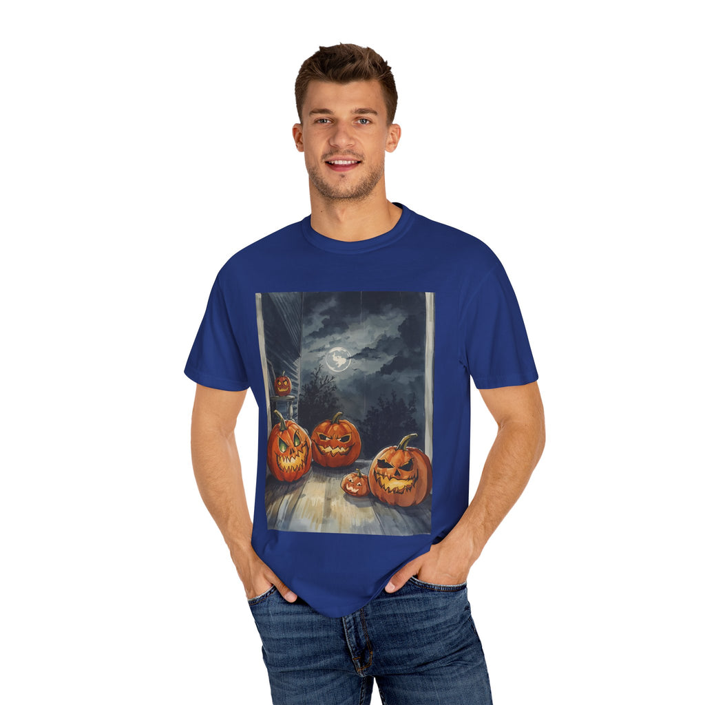 Halloween Pumpkin Spooky Unisex Garment-Dyed T-shirt