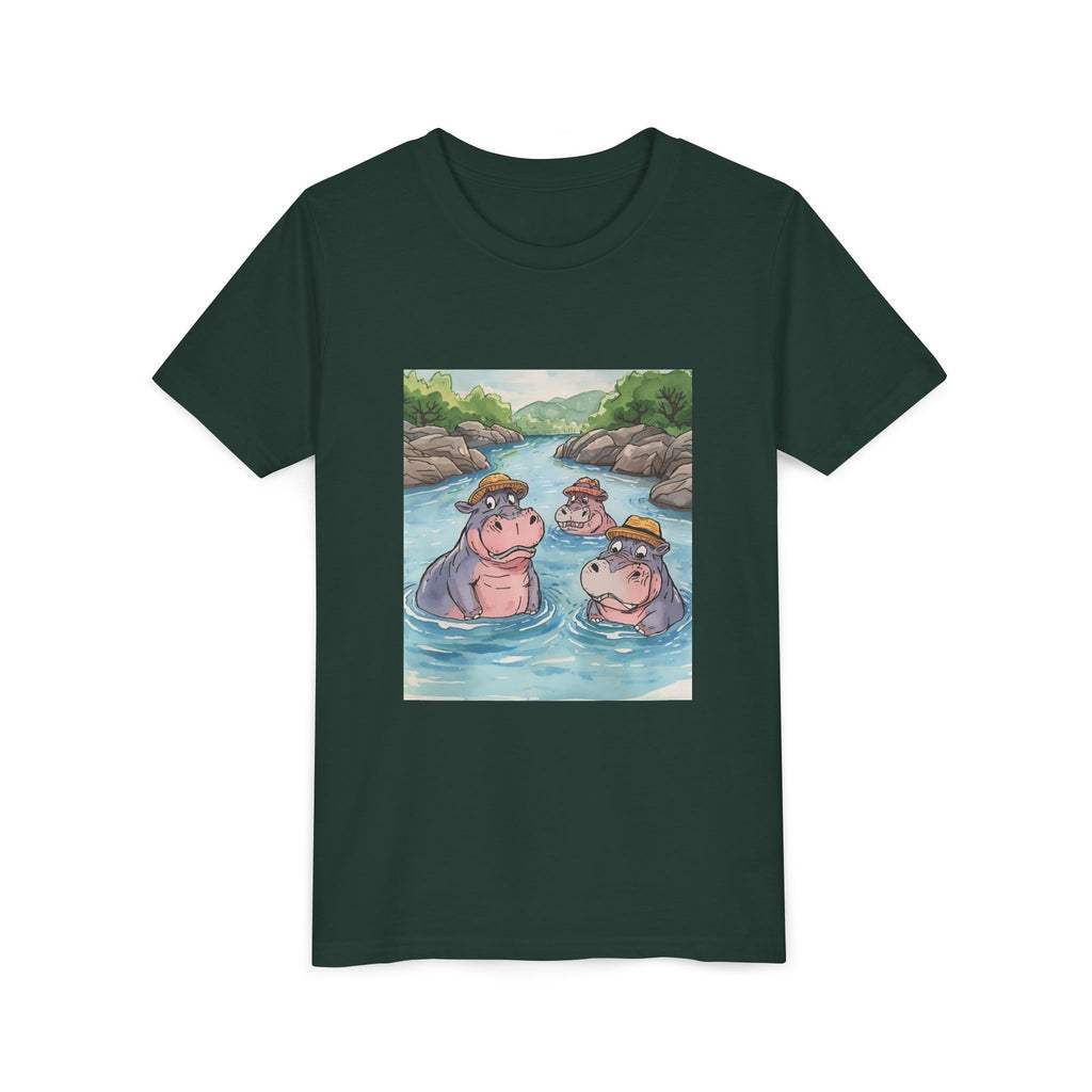 Hippo Cute Youth Short Sleeve Tee
