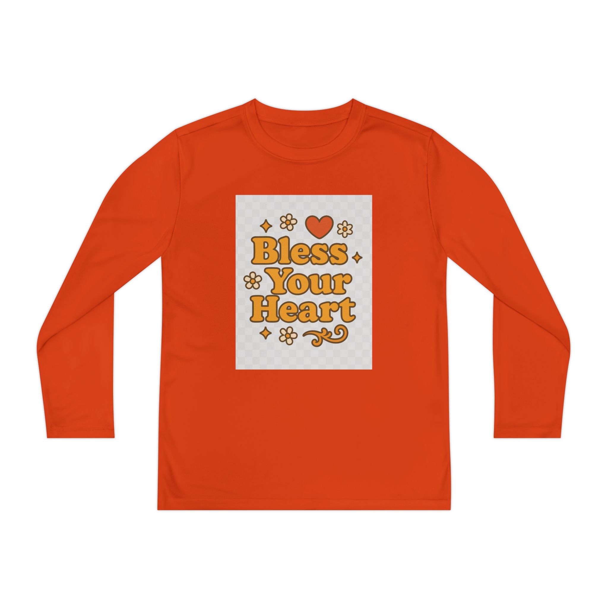Bless Your Heart Youth Long Sleeve Competitor Tee