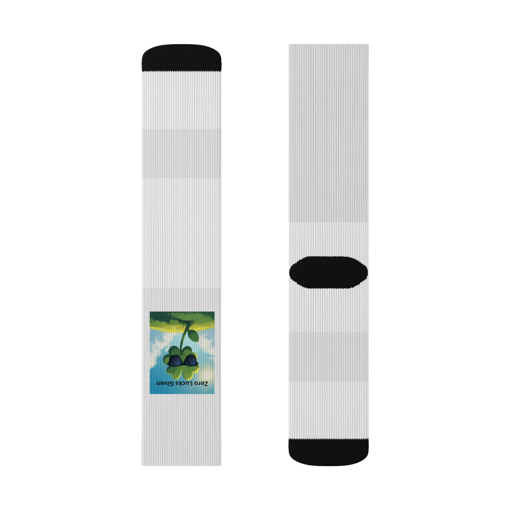 Zero Lucks Given Vibrant Sublimation Socks, Fun Socks, Unique Gift, Comfortable Wear, Trendy Accessories, Everyday Style