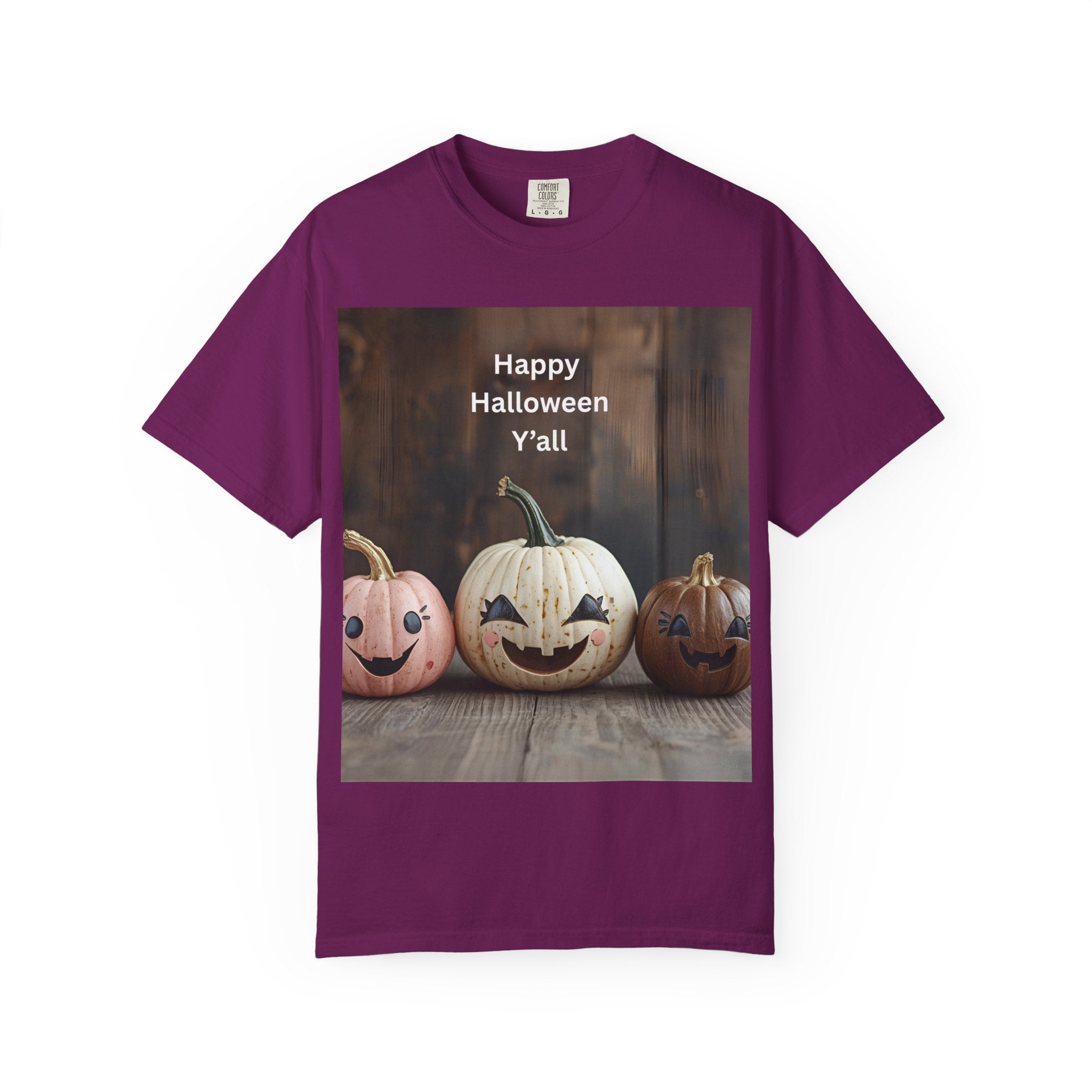 Happy Halloween Unisex T-Shirt, Casual Fall Tee, Halloween Gift, Pumpkin Shirt, Autumn Apparel, Holiday Style