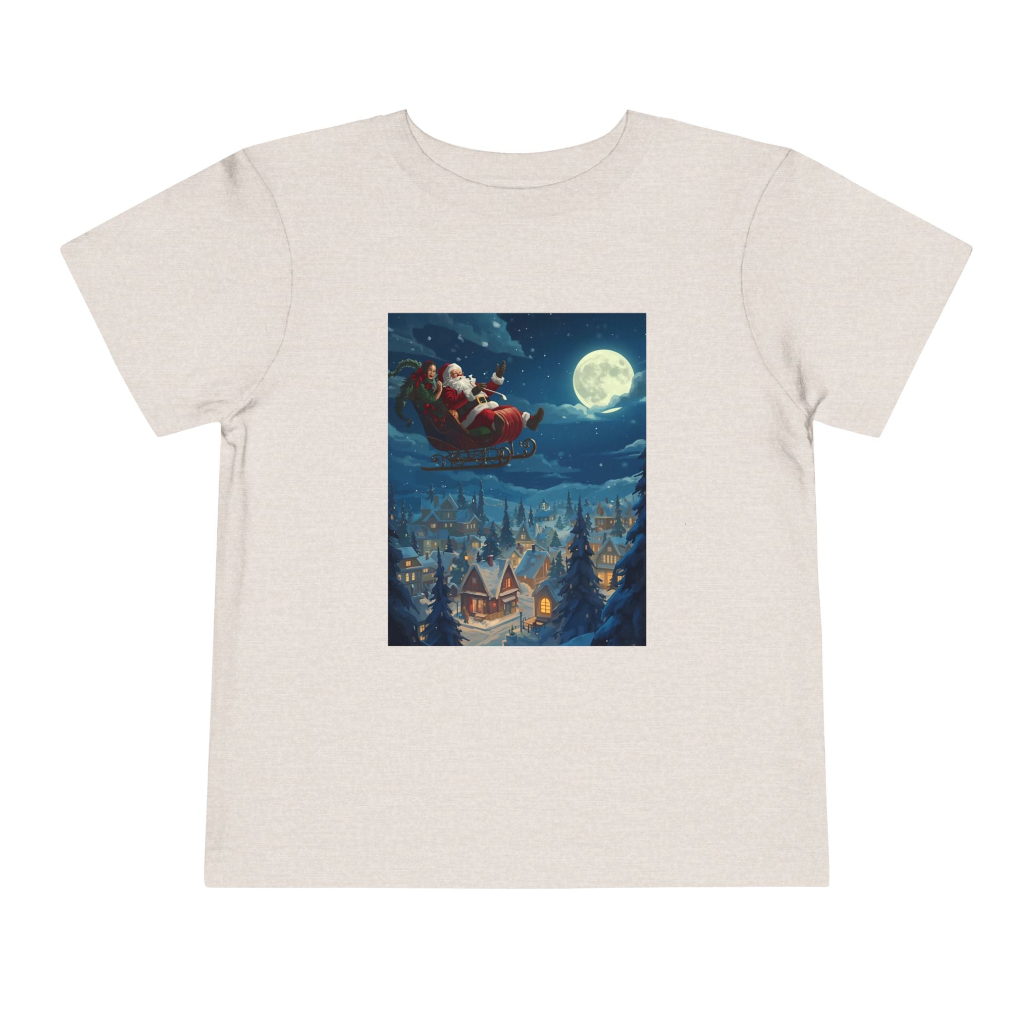 Christmas Santa Sleigh Toddler Short Sleeve Tee