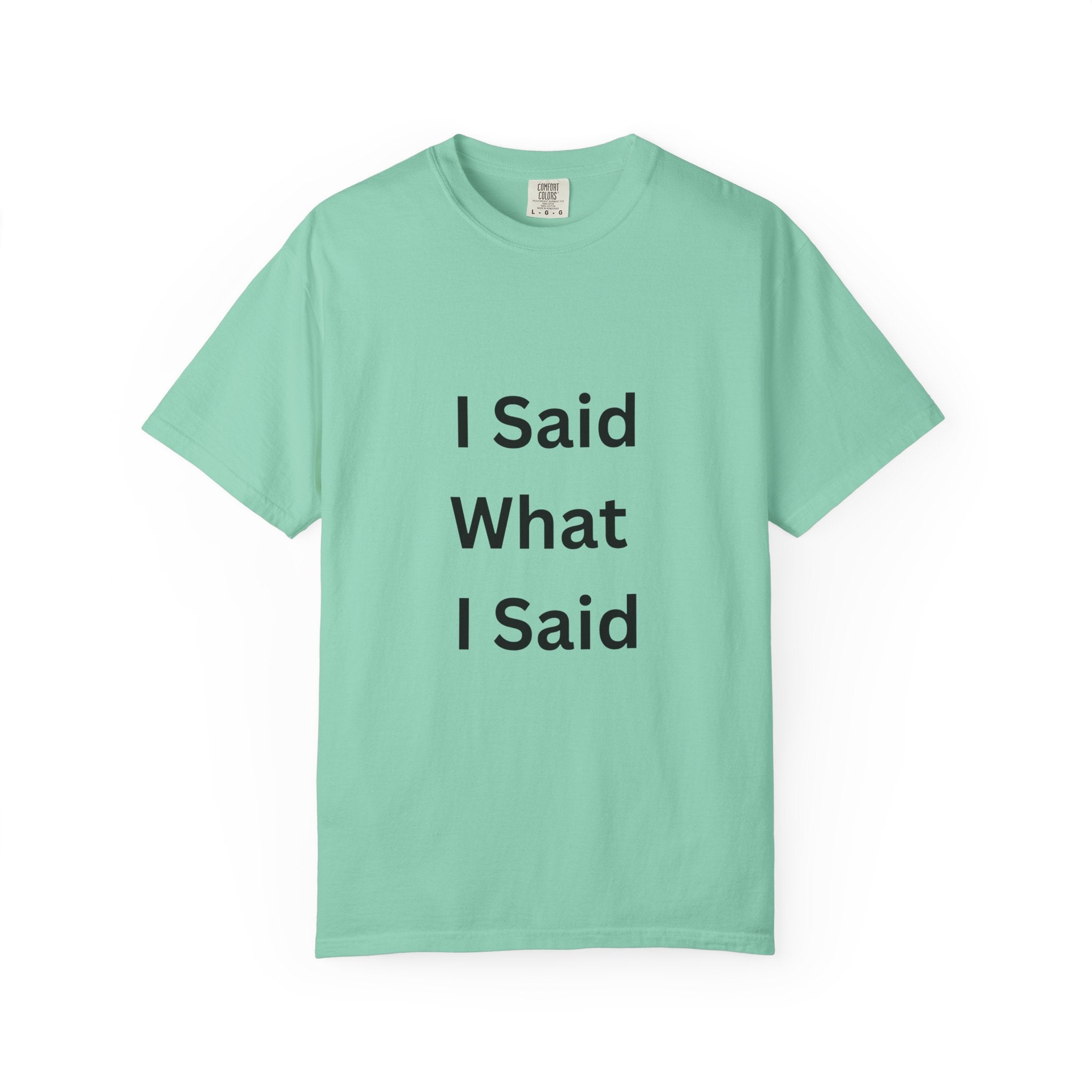 Unisex Garment-Dyed T-Shirt with 'I Said What I Said' Print, Casual Tee, Gift for Friends, Pop Culture Apparel, Relaxed Fit
