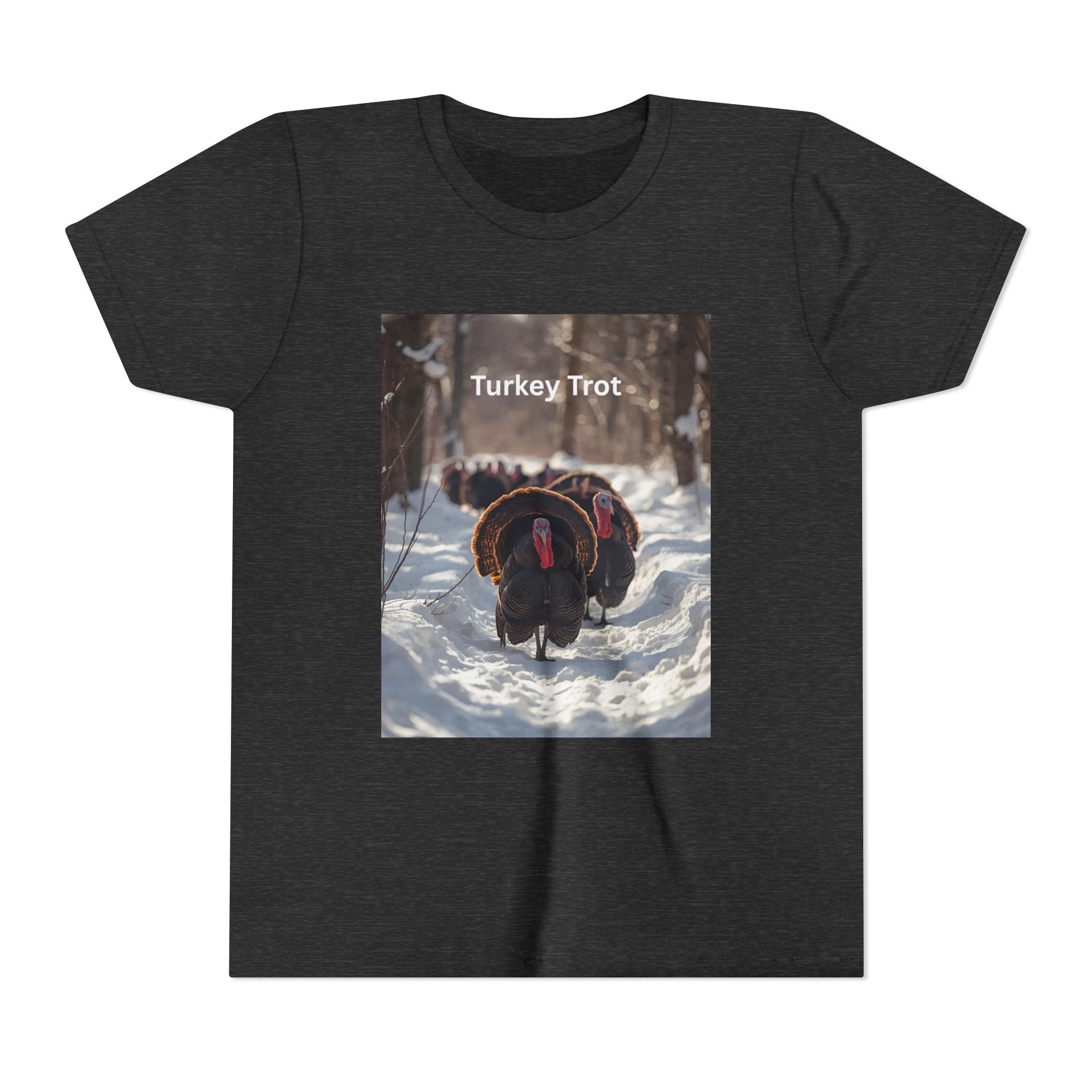 Thanksgiving Turkey Trot Youth Tee, Cute Holiday Shirt, Fall Apparel, Kids Thanksgiving Outfit, Funny Tee for Celebration