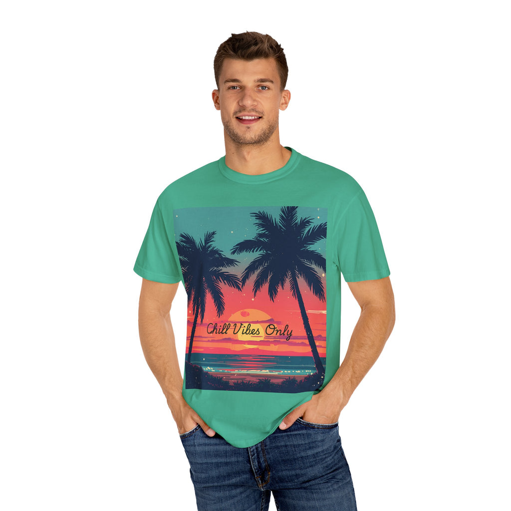 Tropical Sunset Unisex Garment-Dyed T-shirt