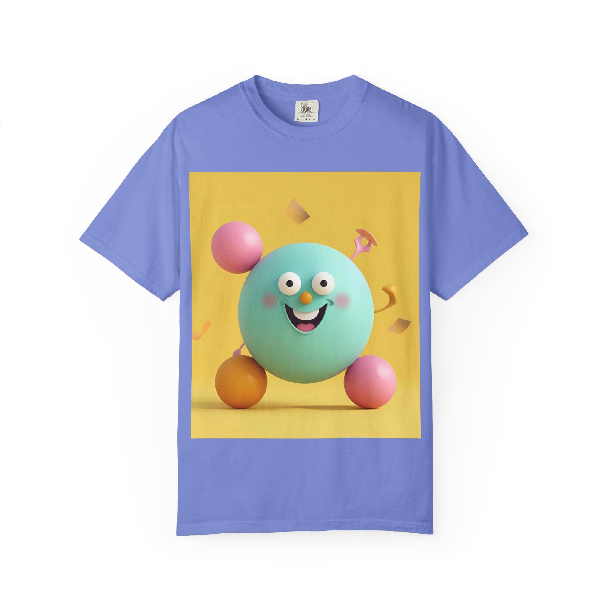 Playful Colorful Cartoon T-Shirt, Fun Graphic Tee, Summer Casual Wear, Gift for Kids and Adults, Birthday Party Outfit, Unique Design