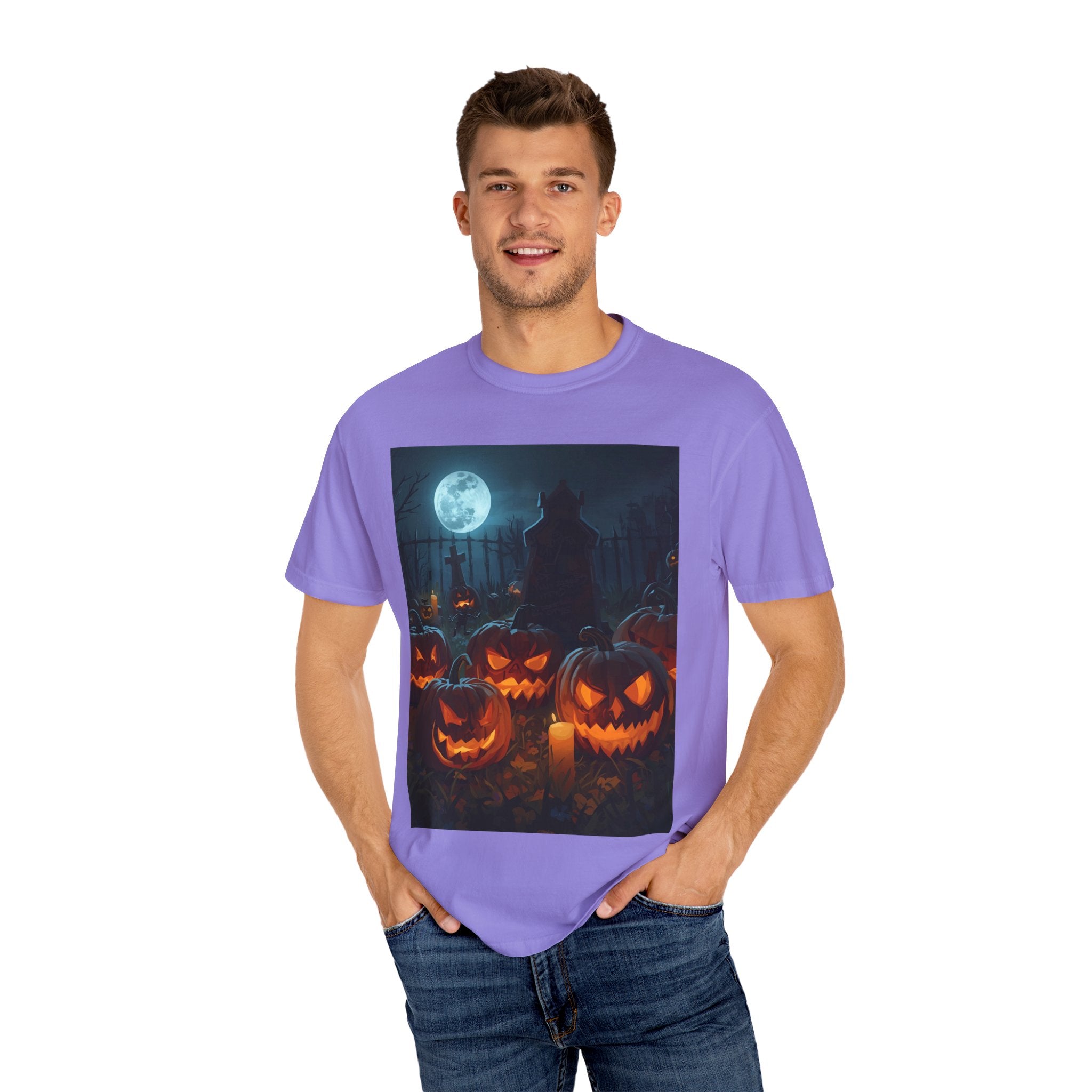 Halloween Pumpkin Unisex T-Shirt, Spooky Shirt, Fall Apparel, Halloween Costume, Casual Wear, Party Shirt