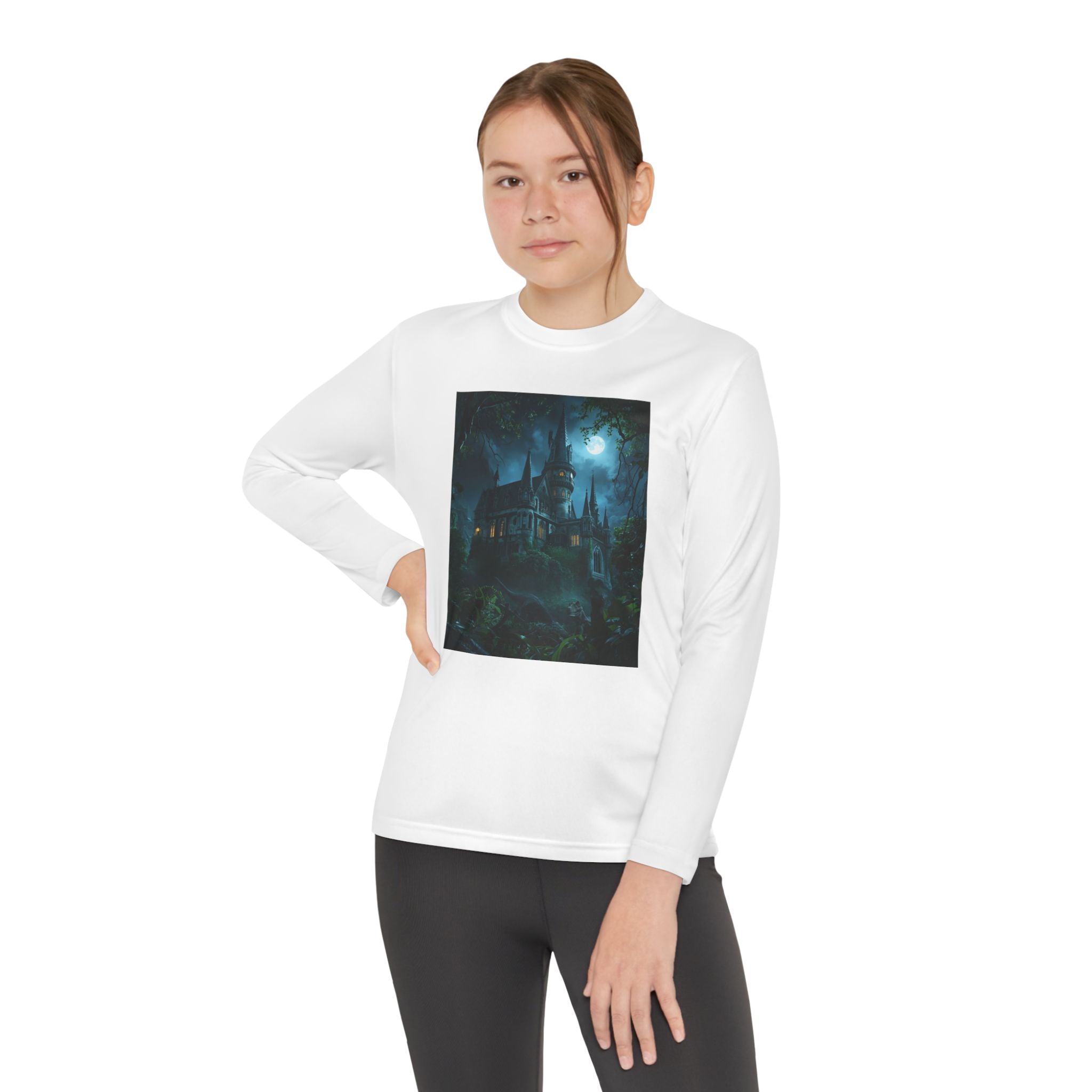 Mystical Night Scene Youth Long Sleeve Competitor Tee