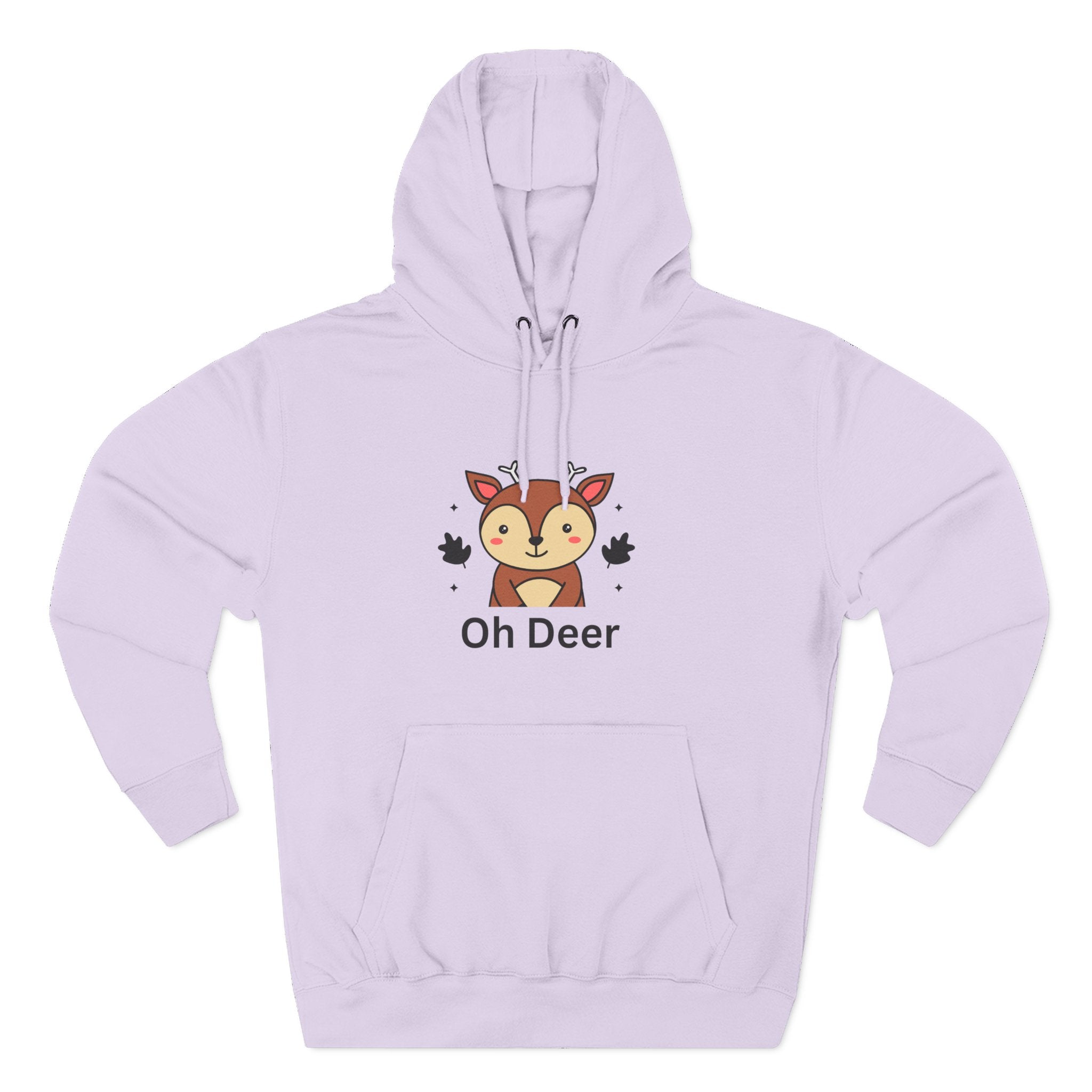 Oh Deer Fleece Hoodie - Cozy Wildlife Sweater, Cute Animal Apparel, Gifts for Nature Lovers, Cute Fall Outfit, Seasonal Comfort Wear