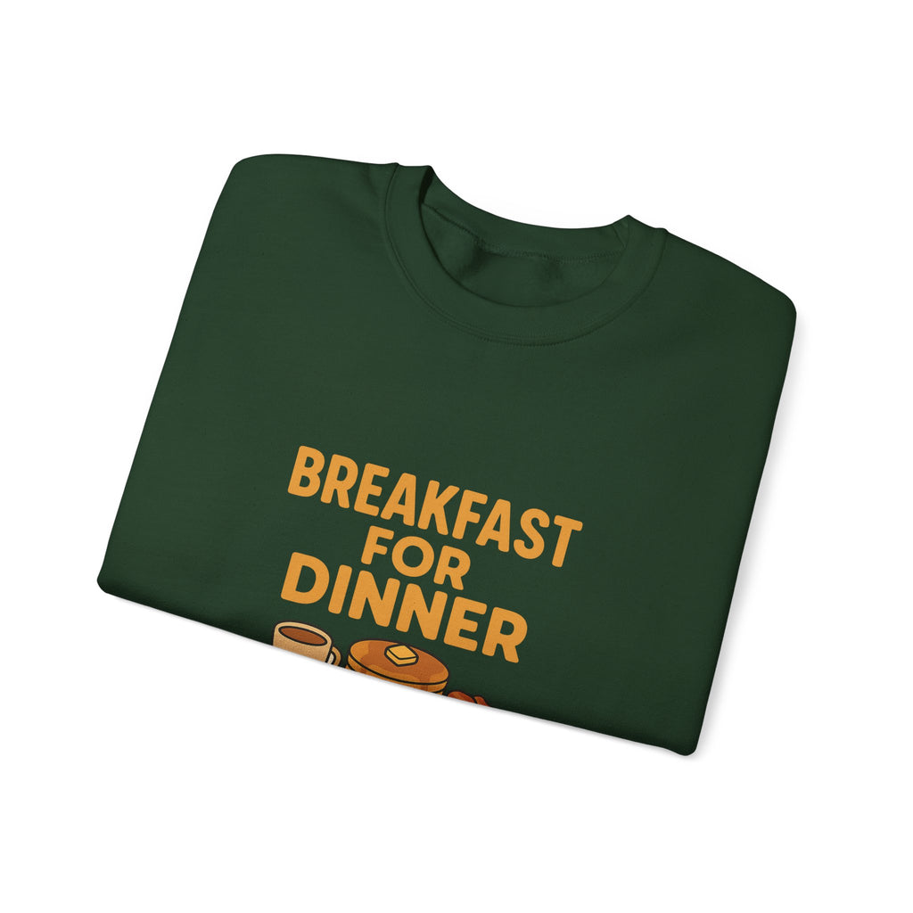 Breakfast for Dinner Sweatshirt, Cozy Crewneck for Food Lovers, Cute Gift for Brunch Enthusiasts, Fun Casual Wear, Ideal for Foodie Gifts