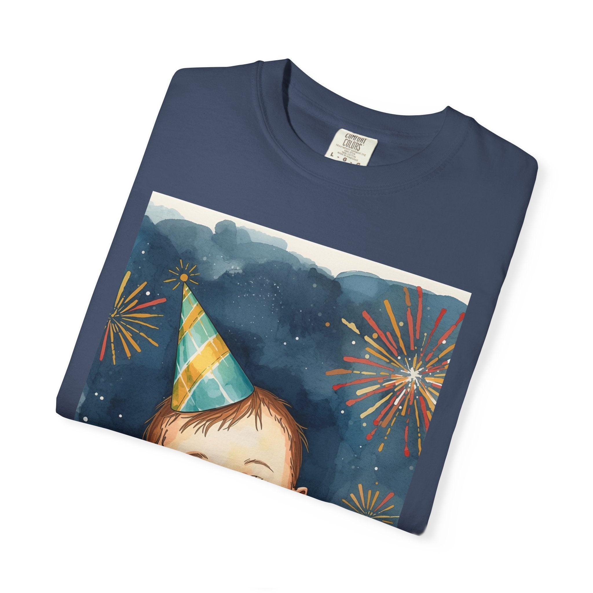 New Year's Baby T-Shirt, Unisex Garment-Dyed Tee, Cute Holiday Shirt, Baby Celebration Apparel, Party Outfit, New Year Gift