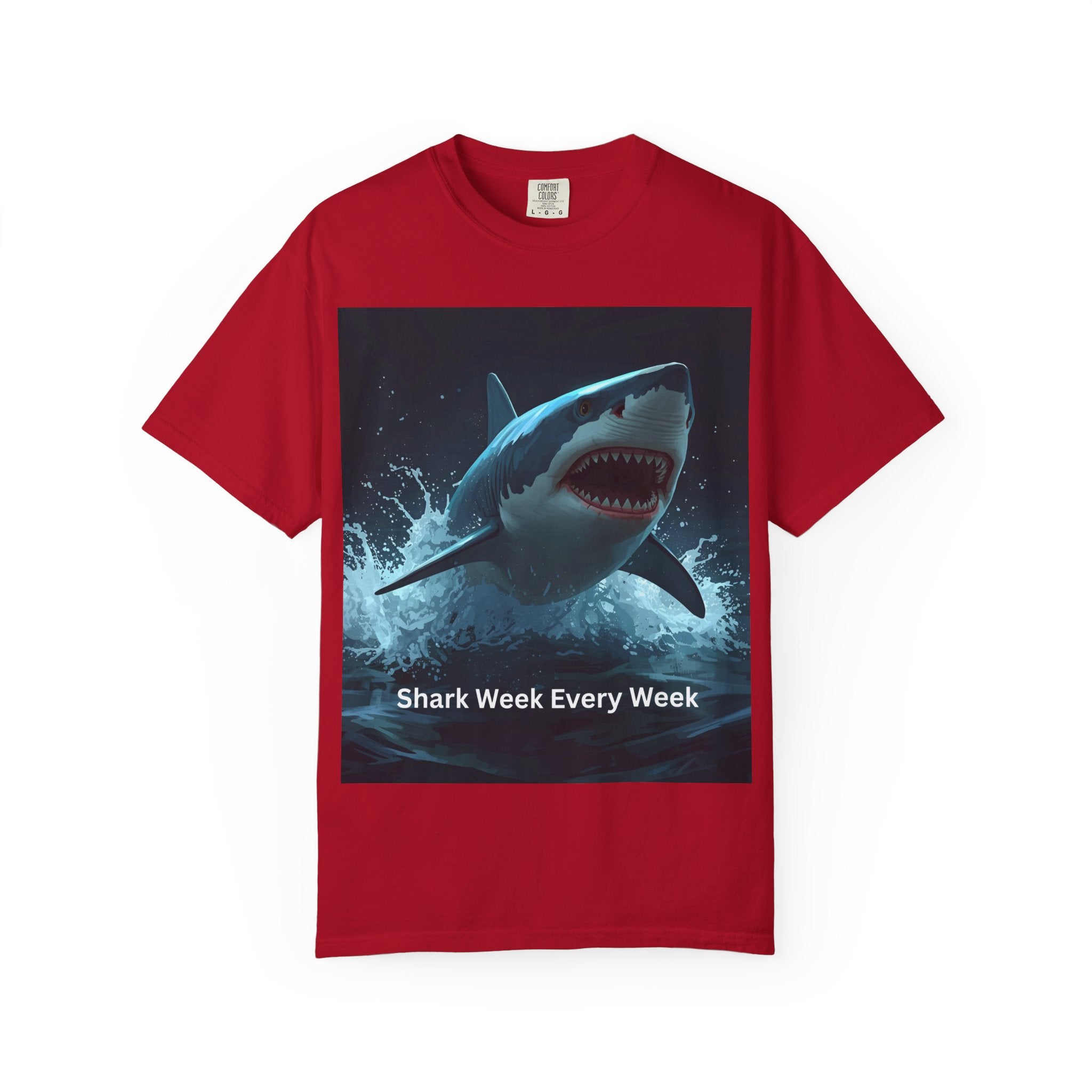 Shark Week T-Shirt, Unisex Casual Tee, Ocean Lover Gift, Summer Apparel, Marine Life Shirt, Beachwear