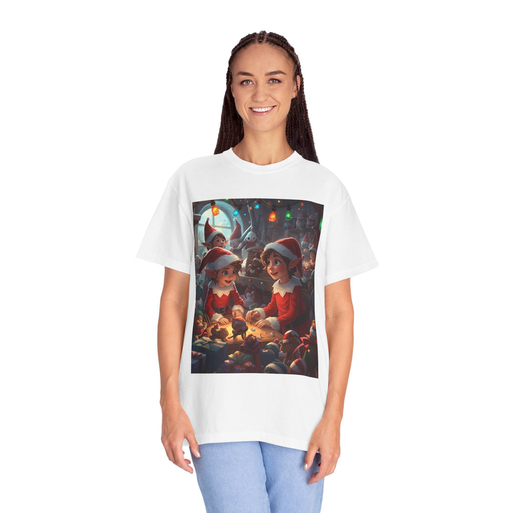 Festive Christmas Elf T-Shirt, Holiday Gift, Unisex Tee, Seasonal Wear, Family Celebration, Santa Theme
