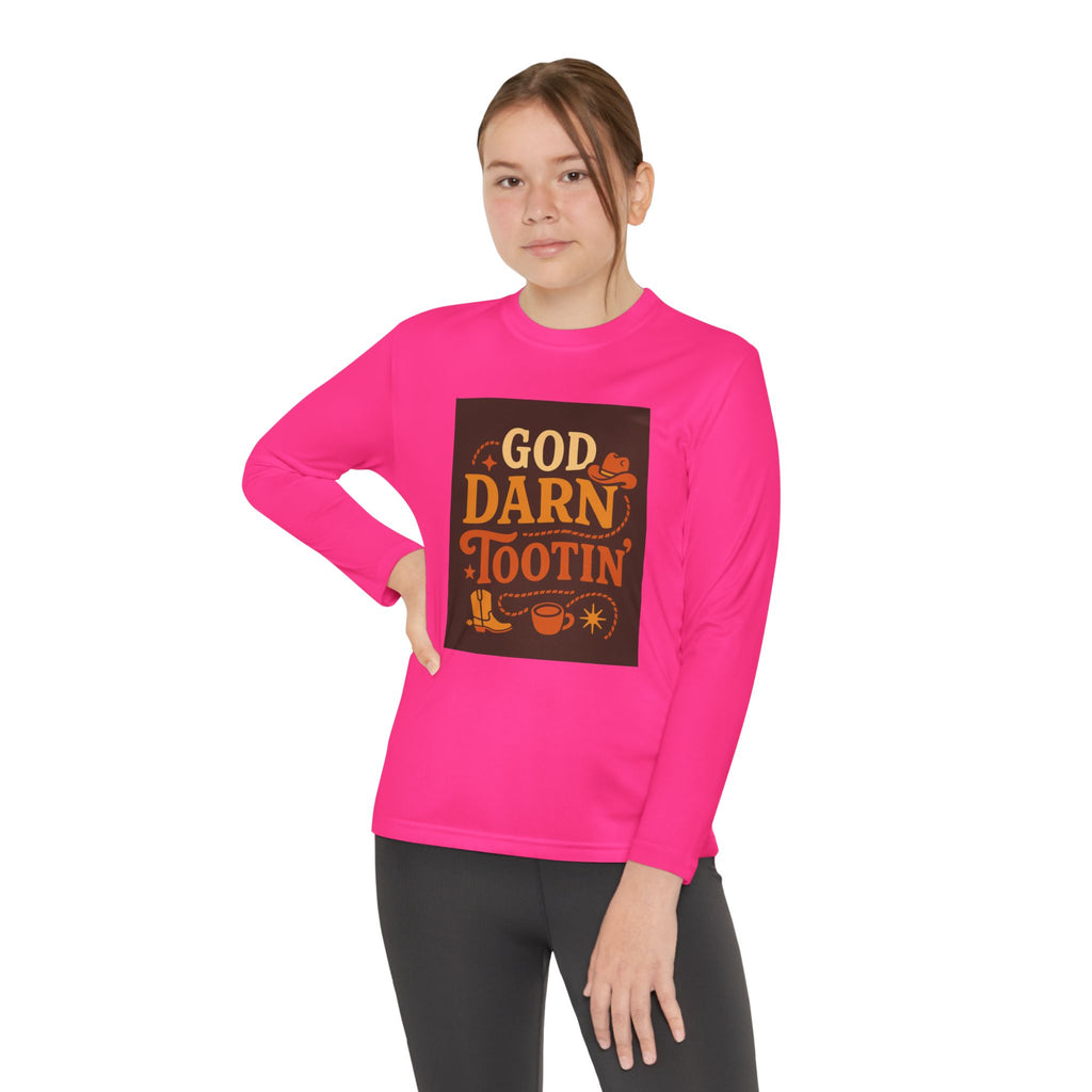 God Darn Tootin Youth Long Sleeve Competitor Tee