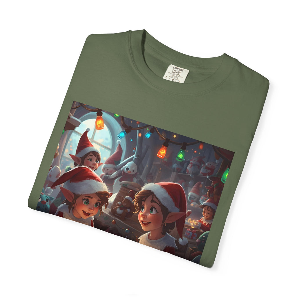 Festive Christmas Elf T-Shirt, Holiday Gift, Unisex Tee, Seasonal Wear, Family Celebration, Santa Theme