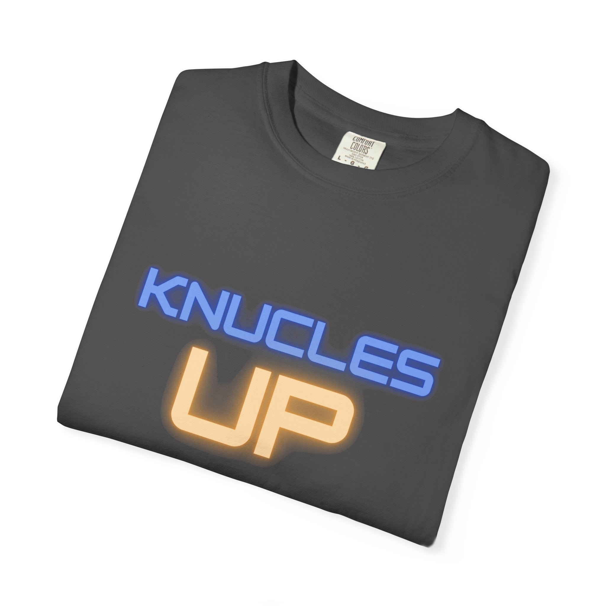 Knuckles Up Unisex Garment-Dyed T-Shirt, Casual Wear, Street Style, Graphic Tee