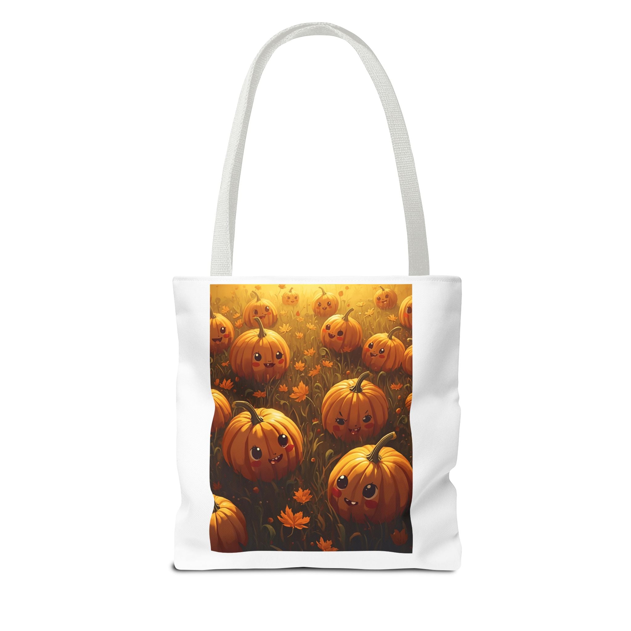 Happy Halloween Pumpkin Tote Bag, Halloween Shopping Bag, Fall Accessory, Eco-Friendly Tote, Cute Pumpkin Art Bag