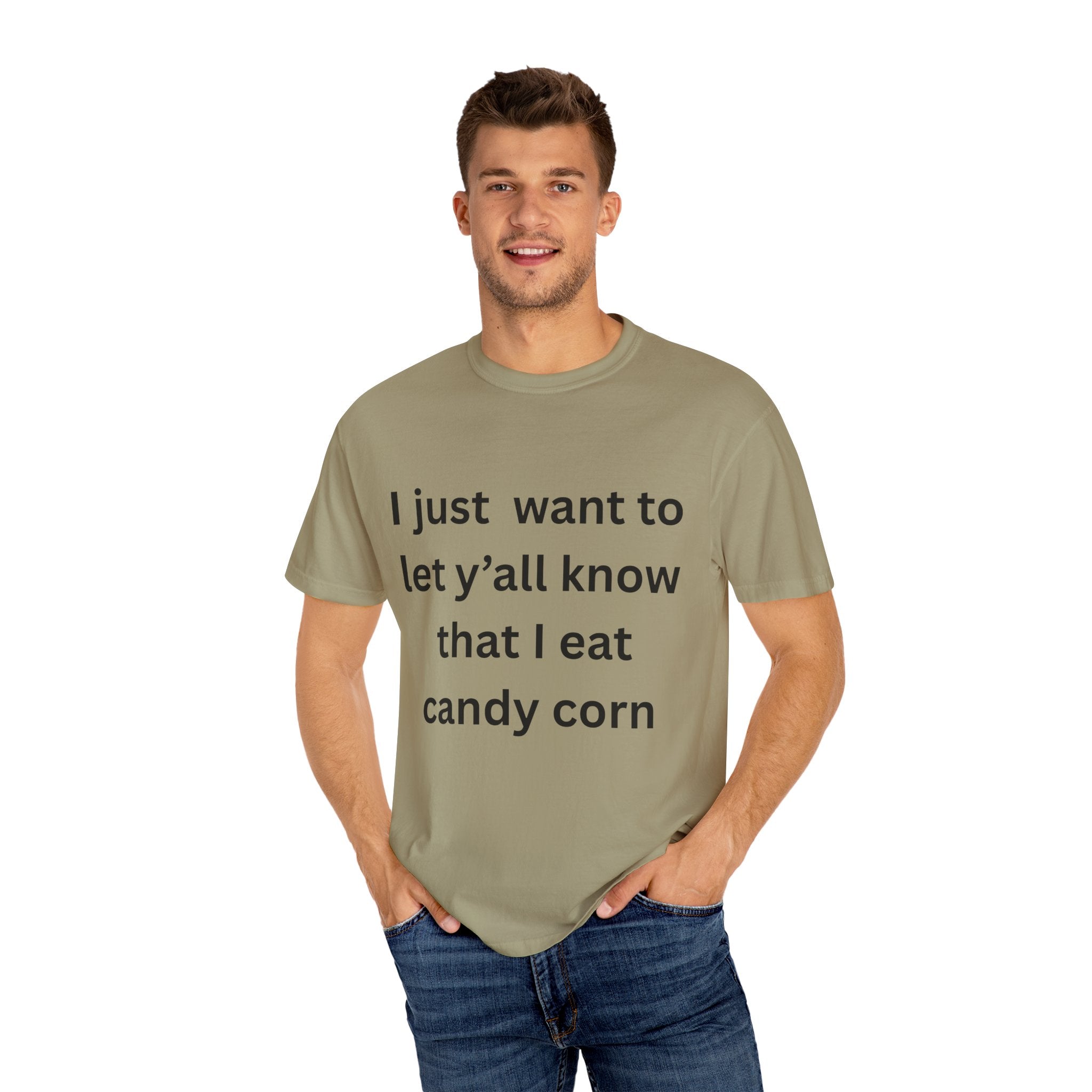 I Eat Candy Corn Fall Vibes Candy Corn T-Shirt, Fun Halloween Tee, Autumn Casual Wear, Gift for Sweet Tooth Lovers, Festive Unisex Apparel
