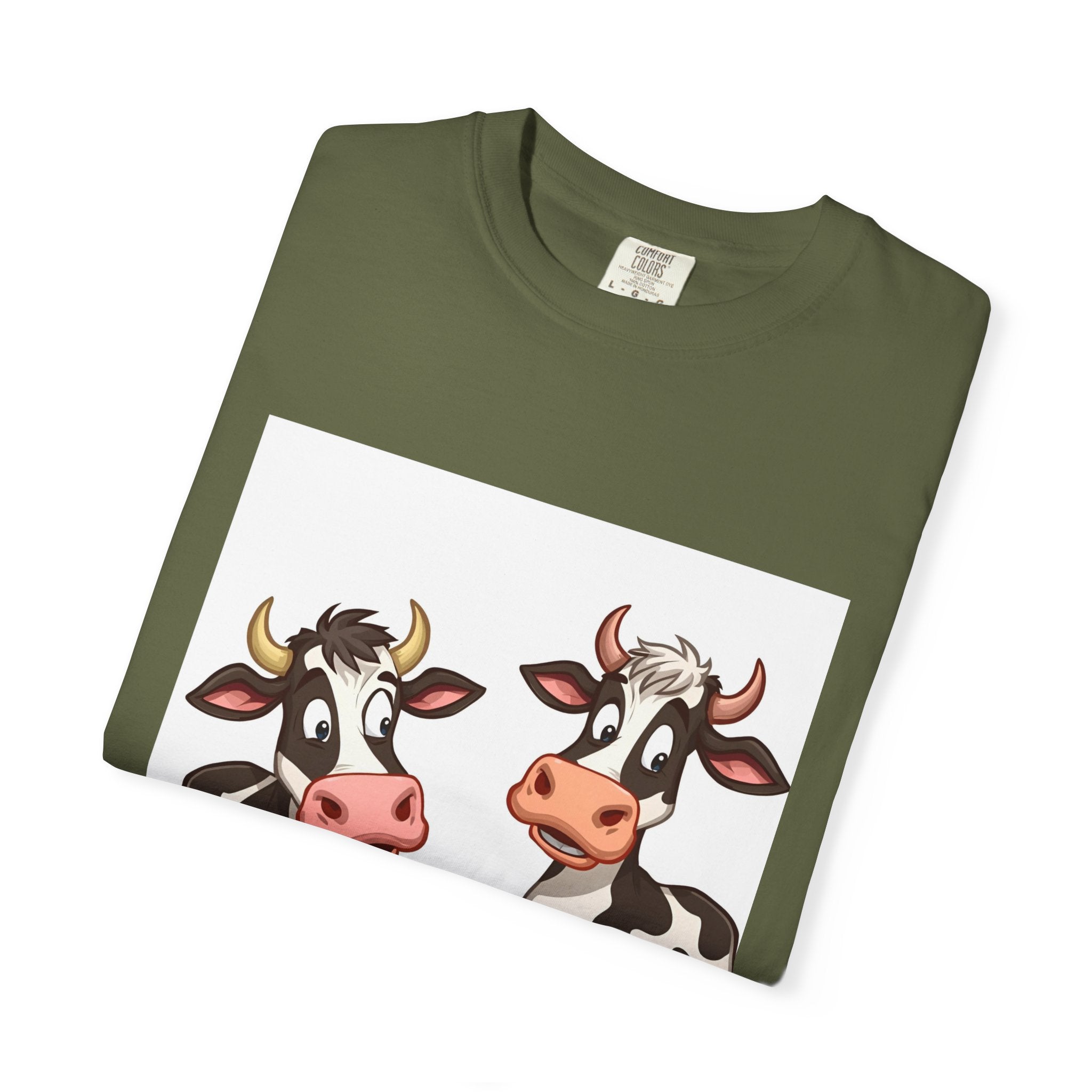 Cute Cows Unisex T-Shirt, Cute Cow Graphic Tee, Animal Lover Gift, Casual Wear, Birthday Present, Fun Farm Shirt