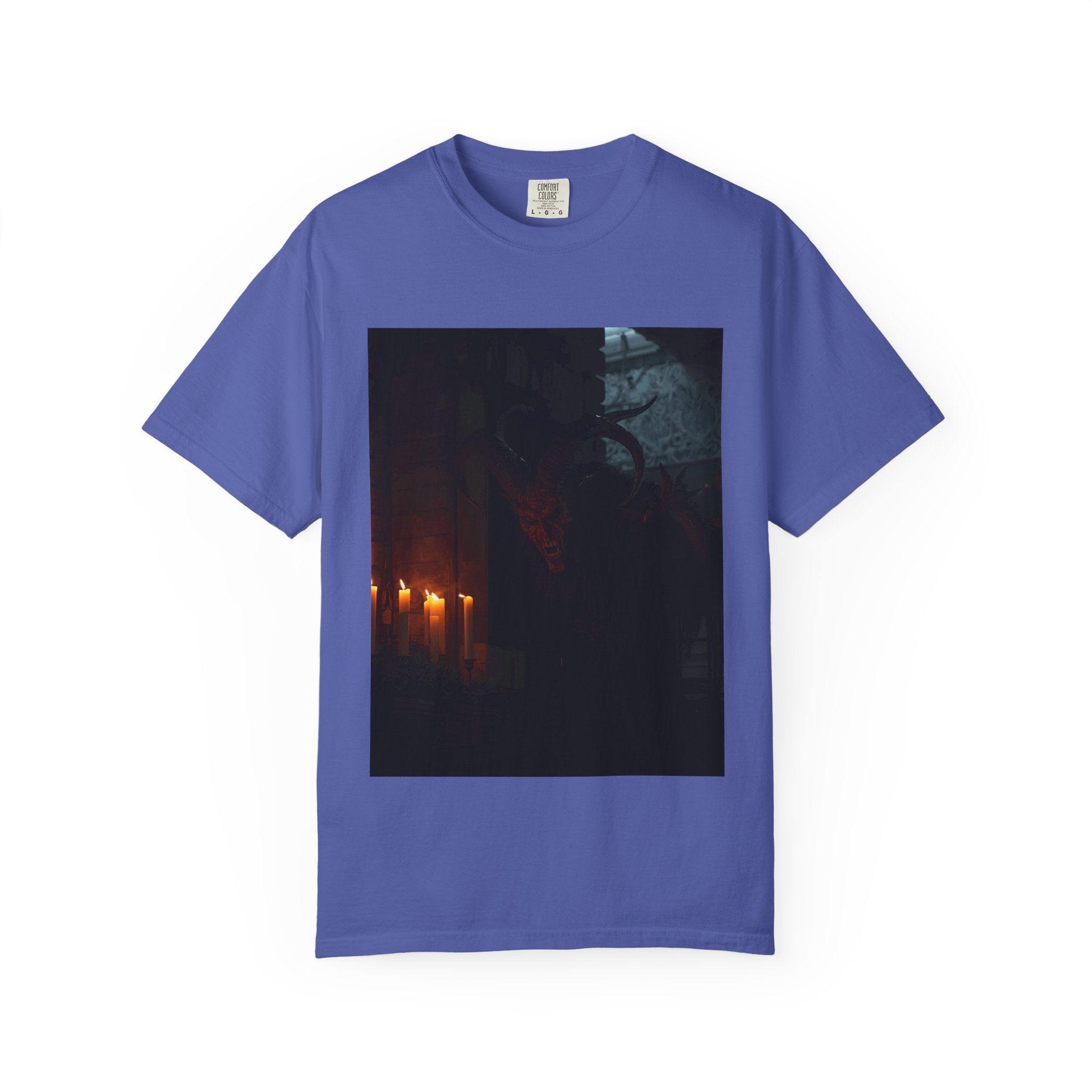 Spooky Halloween Pumpkin Shadow Unisex Garment-Dyed T-shirt