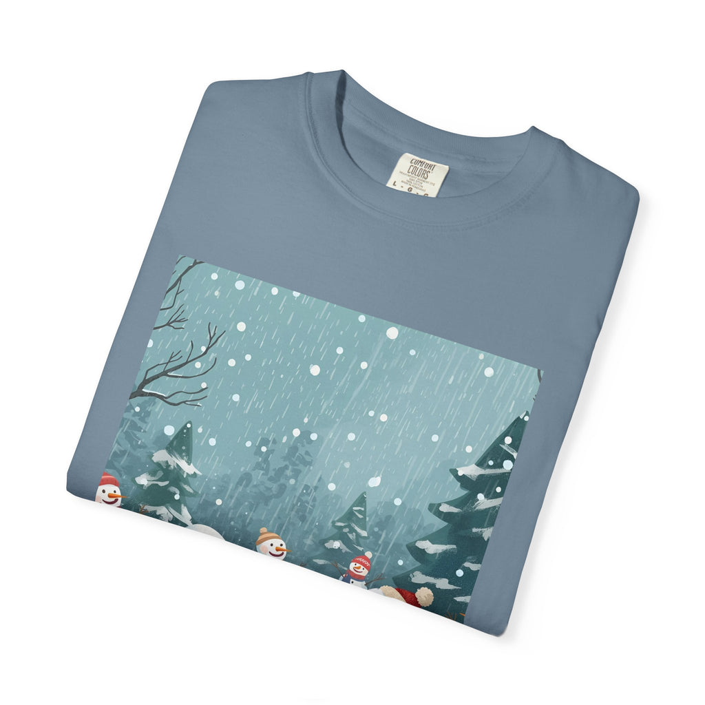 Festive Christmas Snowman Winter Wonderland T-shirt, Holiday Tee, Snowman Gift, Cozy Apparel, Unisex Christmas Shirt, Festive Winter Wear
