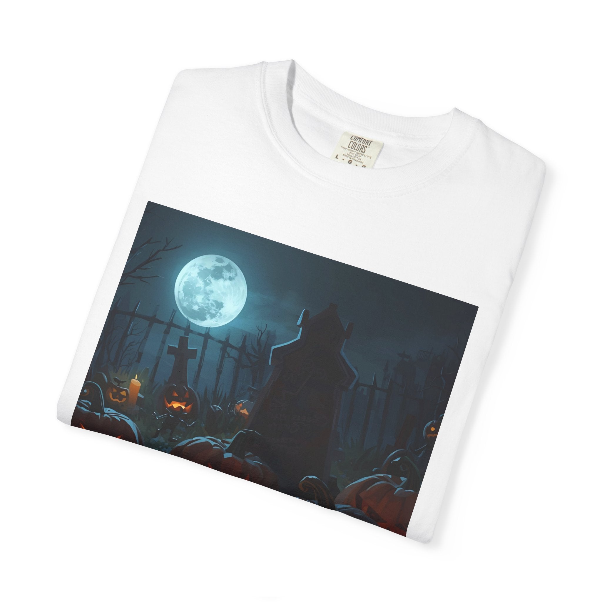 Scary Halloween Pumpkin Unisex Garment-Dyed T-shirt