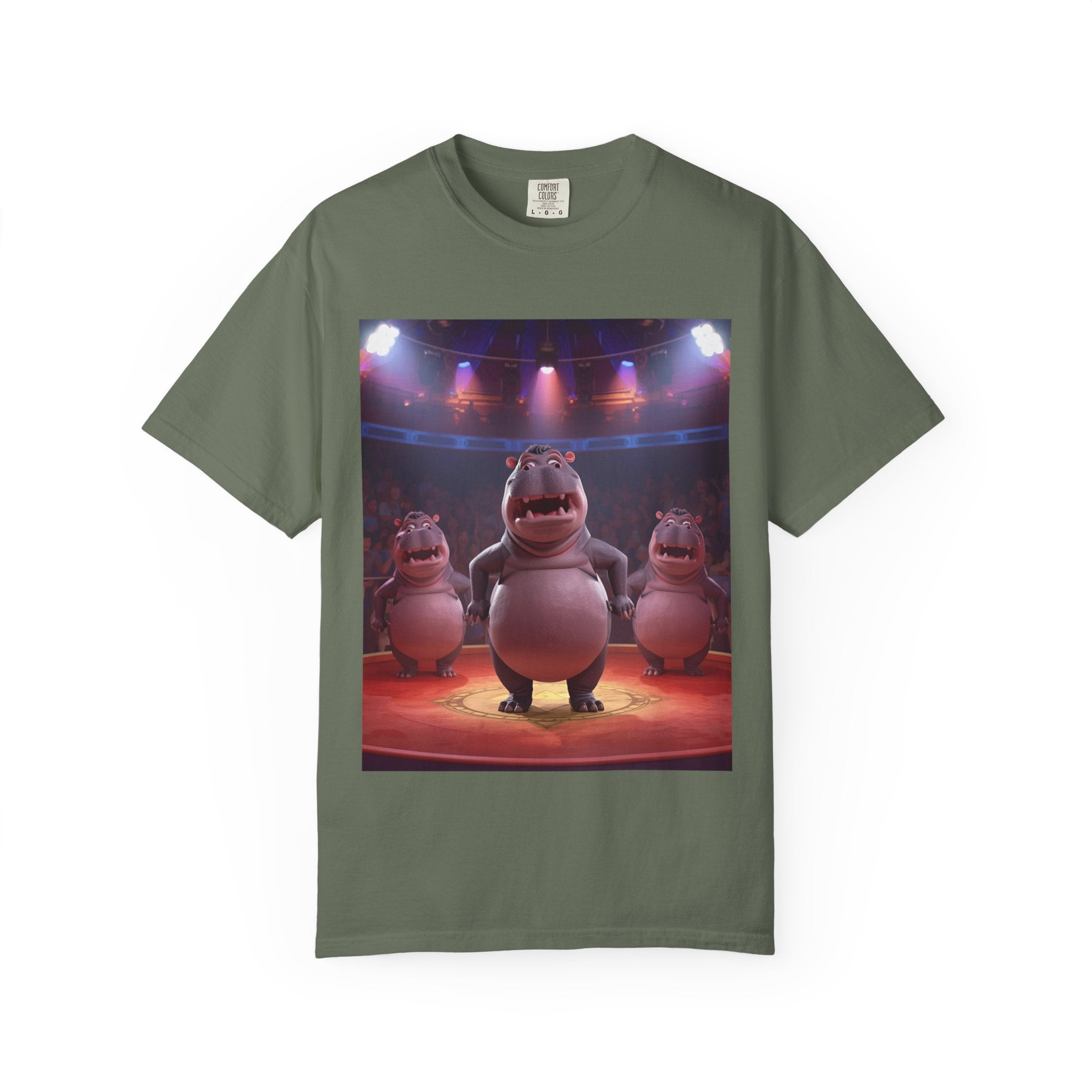Fun Hippo Performance T-Shirt, Unisex Cotton Tee, Cartoon T-shirt, Gift for Kids, Animal Lover Shirt, Birthday Party Apparel