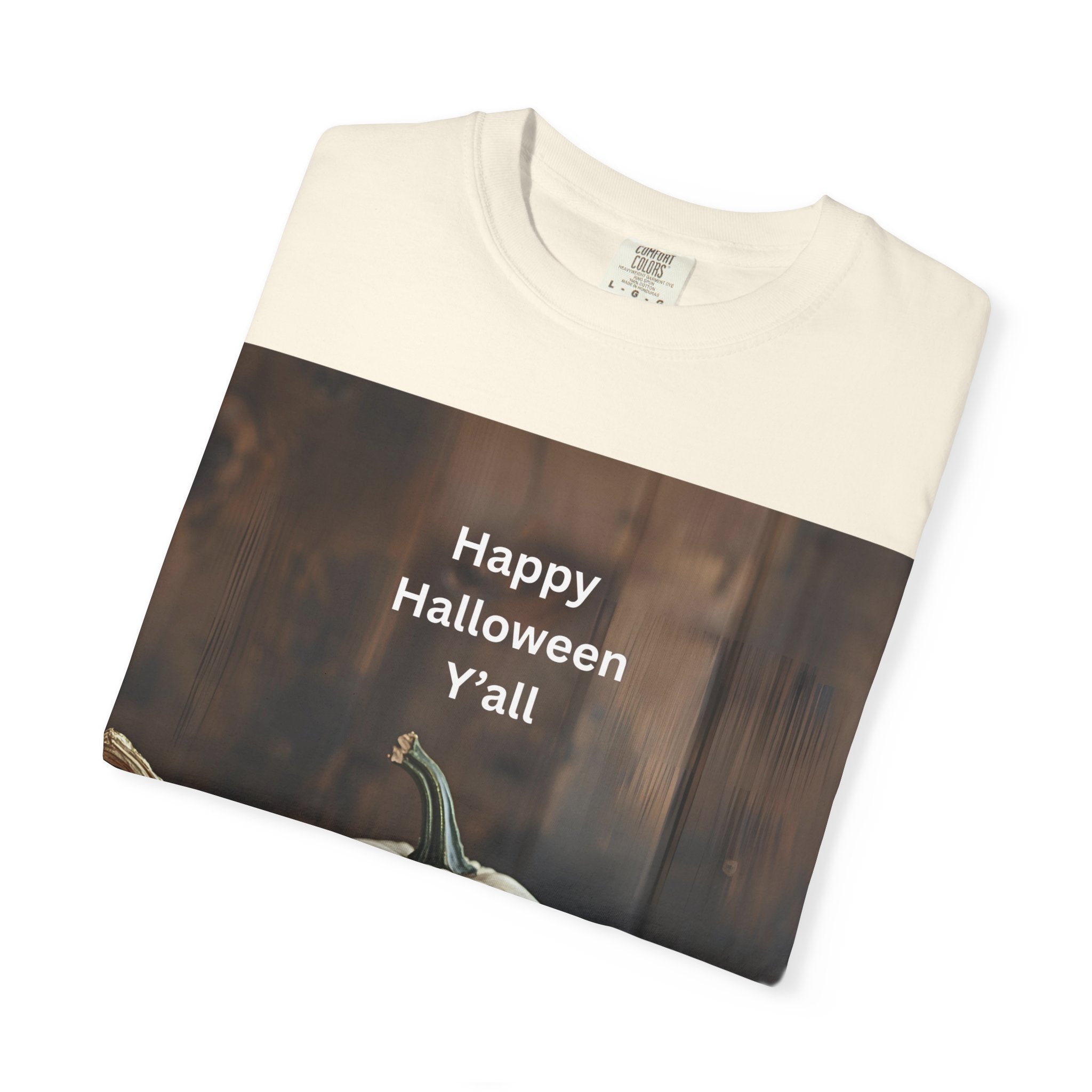 Happy Halloween Y'all T-shirt, Fall Pumpkin Tee, Unisex Halloween Apparel, Cute Halloween Gift, Autumn Wardrobe Essential