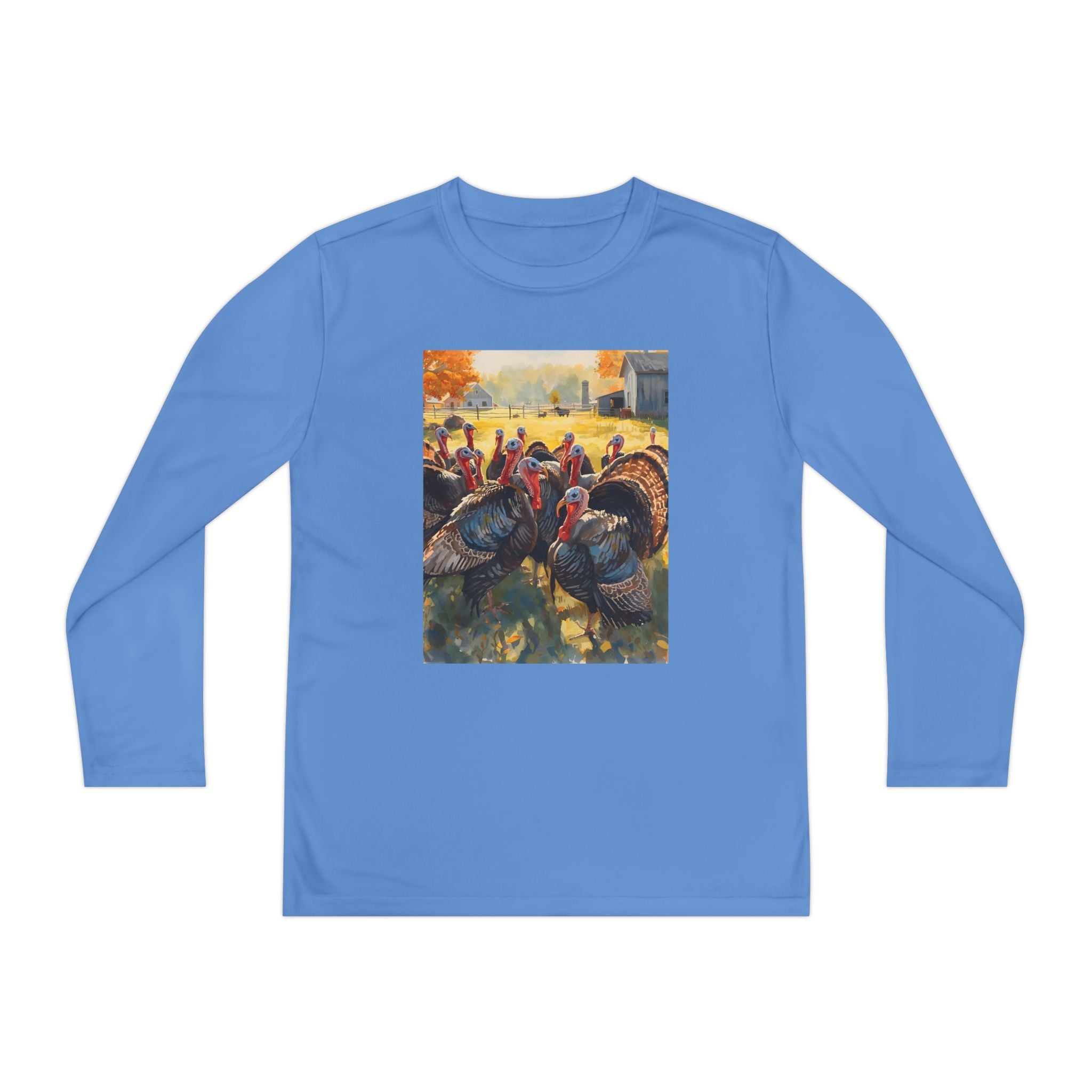 Thanksgiving Turkey Youth Long Sleeve Turkey Tee, Thanksgiving Shirt, Fall Outfit, Holiday Apparel, Kids Long Sleeve Top, Autumn Clothing