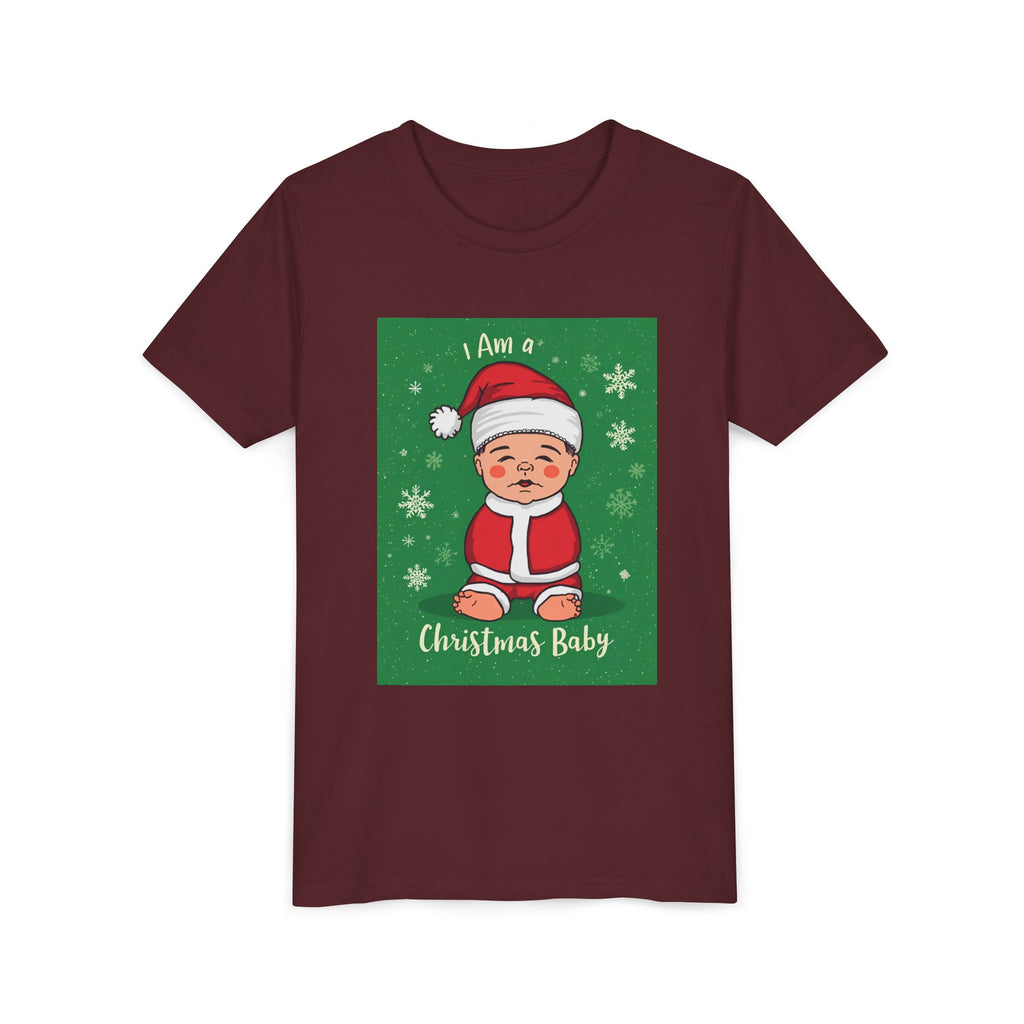 I Am A Christmas Baby Youth Short Sleeve Tee