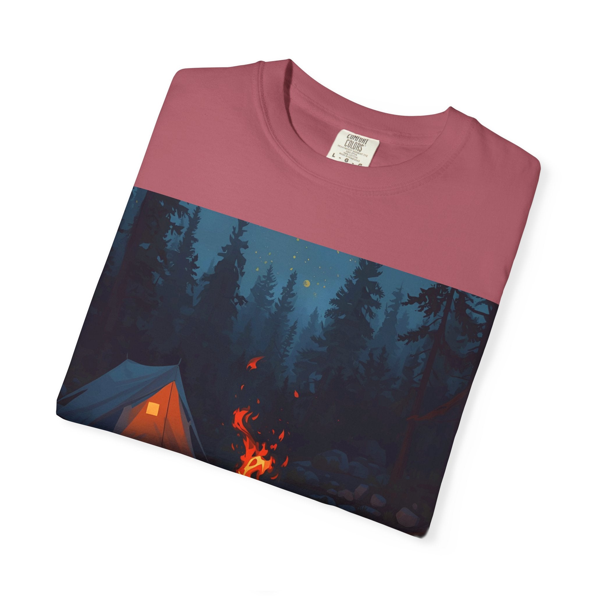 Campfire Adventure T-Shirt - Unisex Outdoors Shirt, Camping Apparel, Nature Lover Gift, Travel Tee, Boho Style Wear