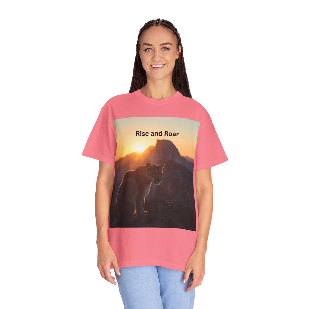 Rise And Roar Sunrise Mountain Lion T-Shirt, Rise and Roar Tee, Unisex Cotton Shirt, Graphic Tee for Nature Lovers, Adventure Apparel, Gifts for [...]