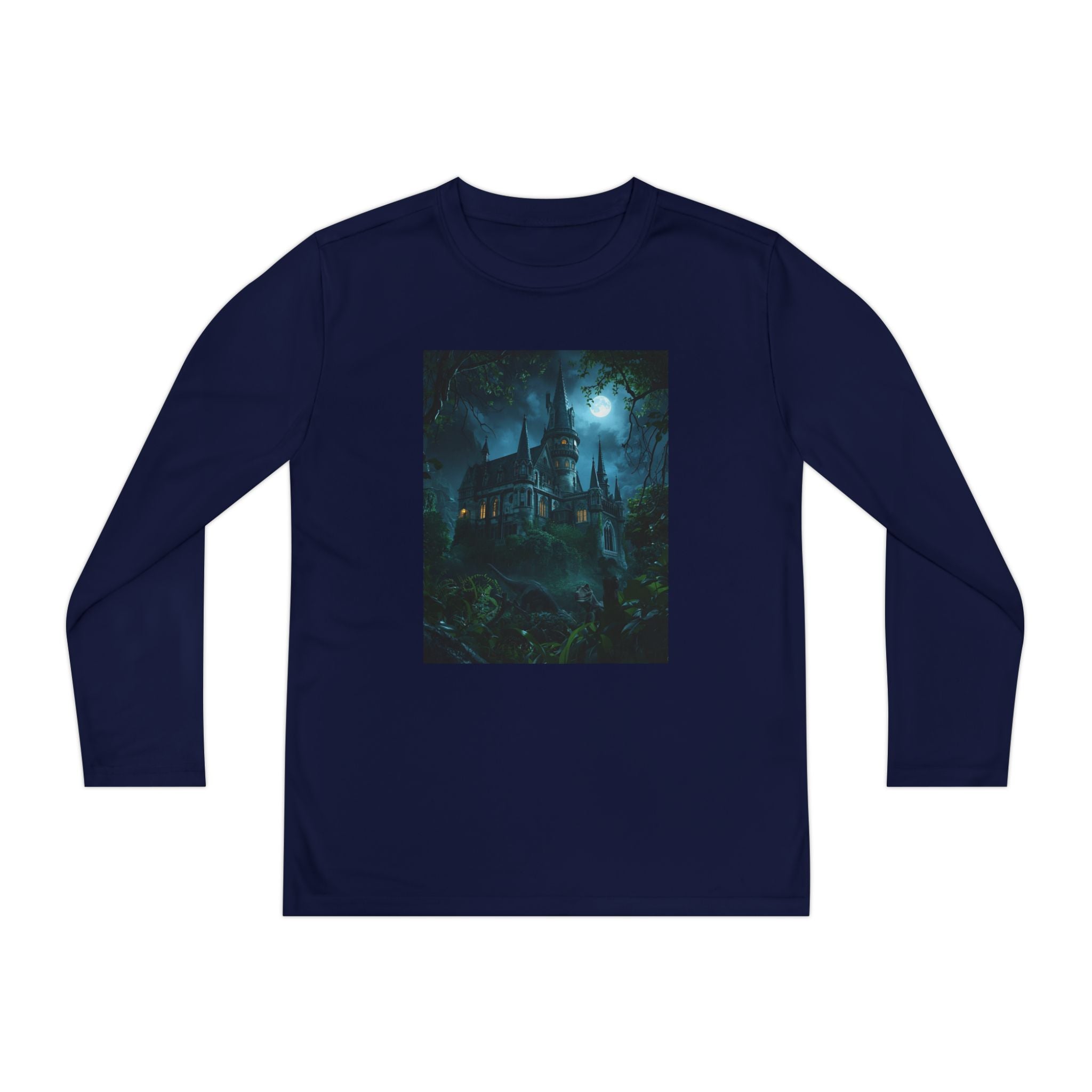 Mystical Night Scene Youth Long Sleeve Competitor Tee