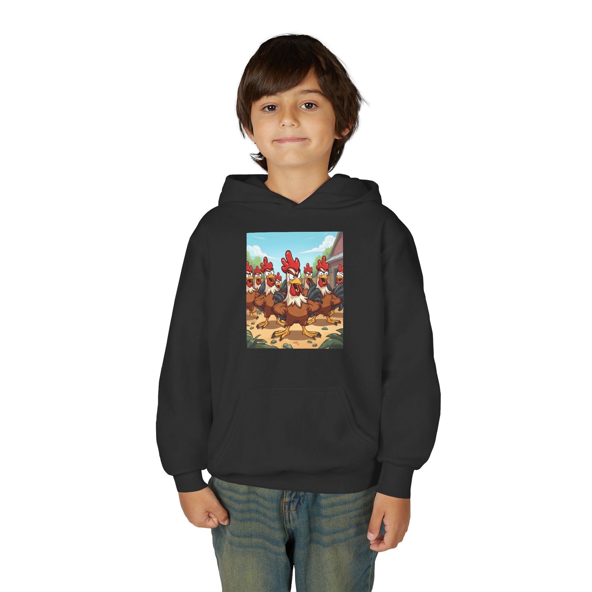 Chicken Funny Youth Heavy Blend Hooded Sweatshirt
