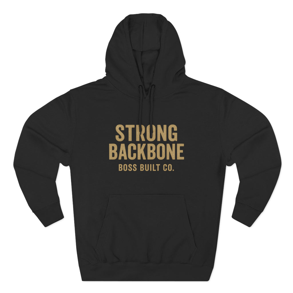 Strong Backbone Hoodie — 'Boss Built Co.' Vintage Fitness Hoodie