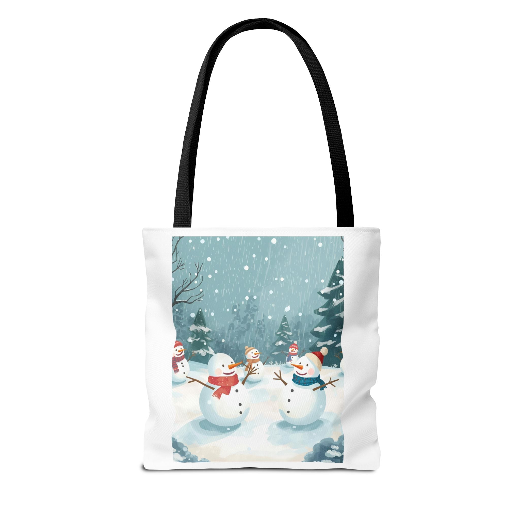 Christmas Winter Wonderland Tote Bag, Snowman Design, Holiday Shopping Bag, Christmas Gift, Reusable Eco Bag, Festive Accessory