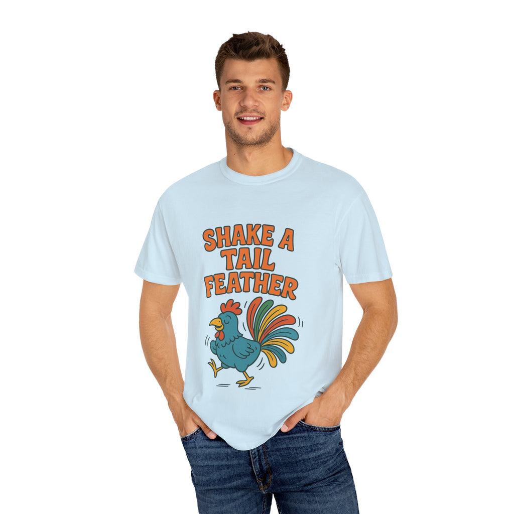 Playful Chicken Graphic Tee, Unisex T-shirt for Fun Parties, Gift for Poultry Lovers, Casual Wear, Summer Vibes
