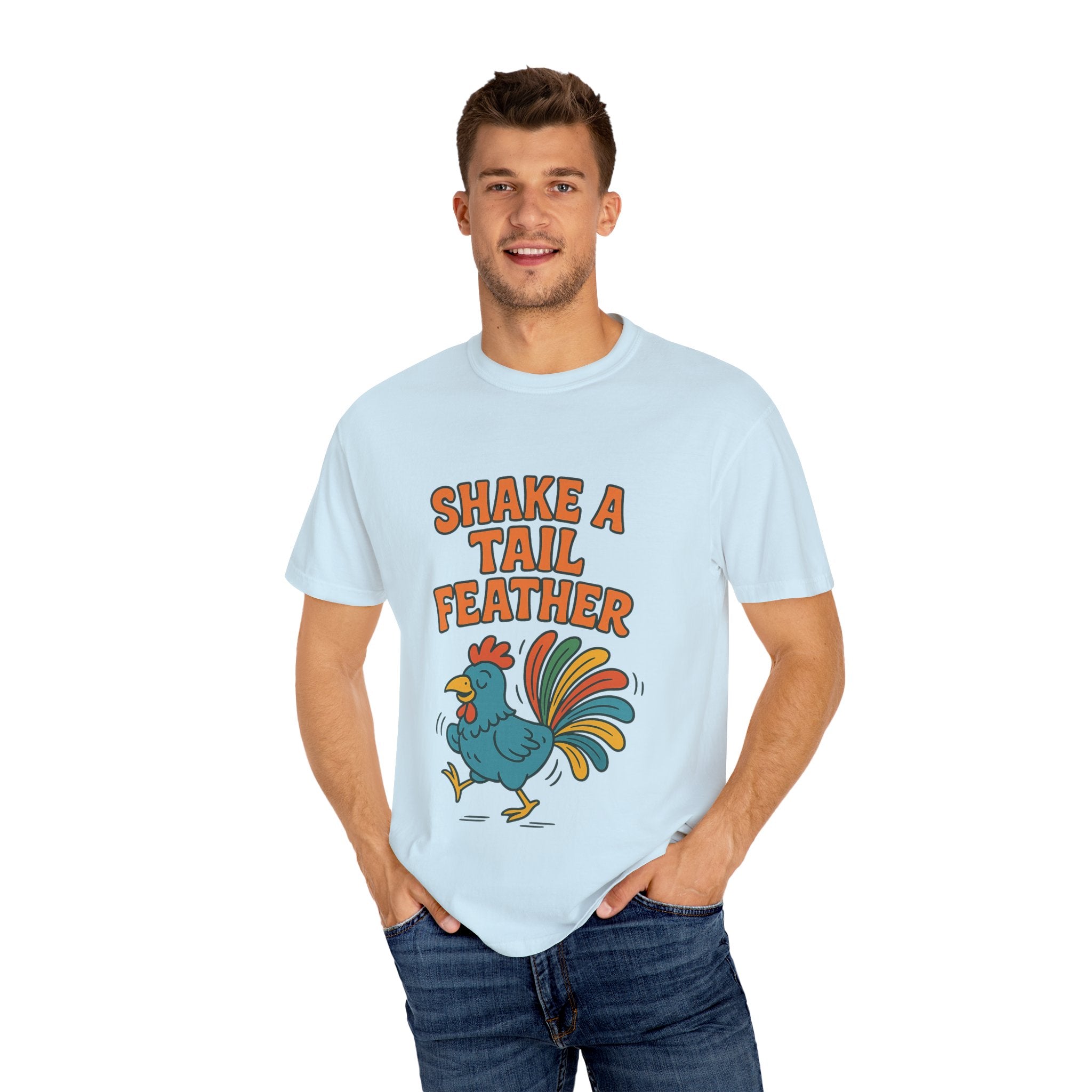 Playful Chicken Graphic Tee, Unisex T-shirt for Fun Parties, Gift for Poultry Lovers, Casual Wear, Summer Vibes