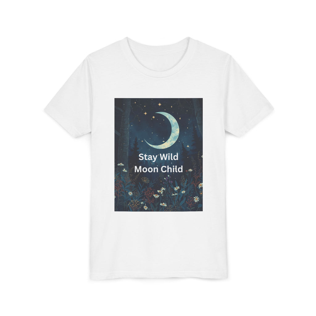 Stay Wild Moon Child Youth Tee - Adventure Tee, Nature Inspired Shirt, Cute Kids Clothing, Gift for Young Explorers, Eco-Friendly Tee