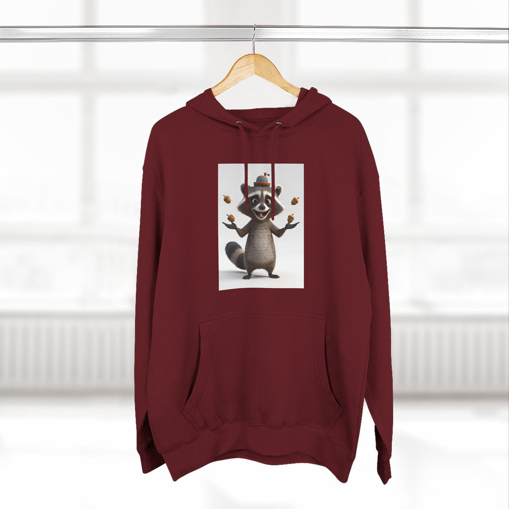 Raccoon Three-Panel Fleece Hoodie