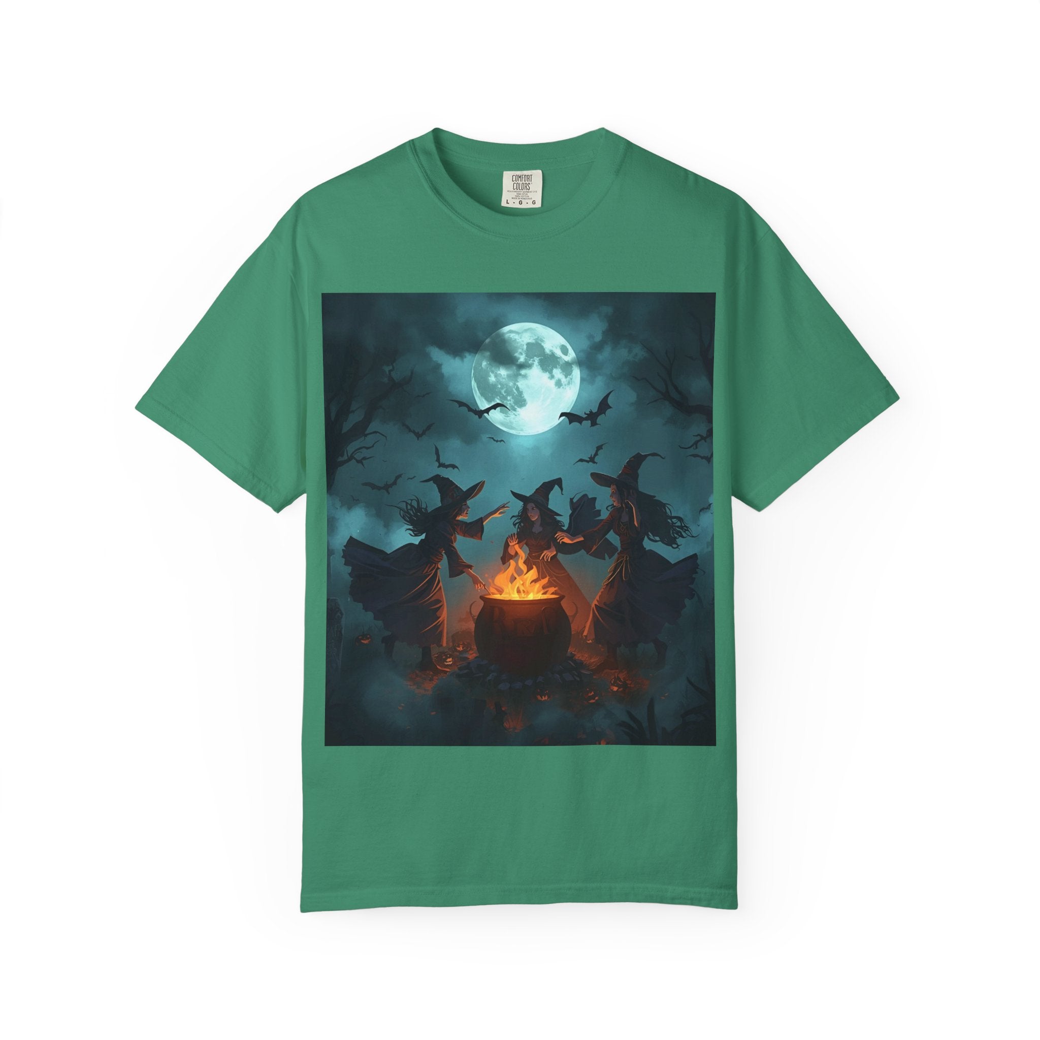 Spooky Halloween T-Shirt, Witchy Vibes Shirt, Unisex Spooky Tee, Halloween Costume Top, Witch Cauldron Graphic Shirt