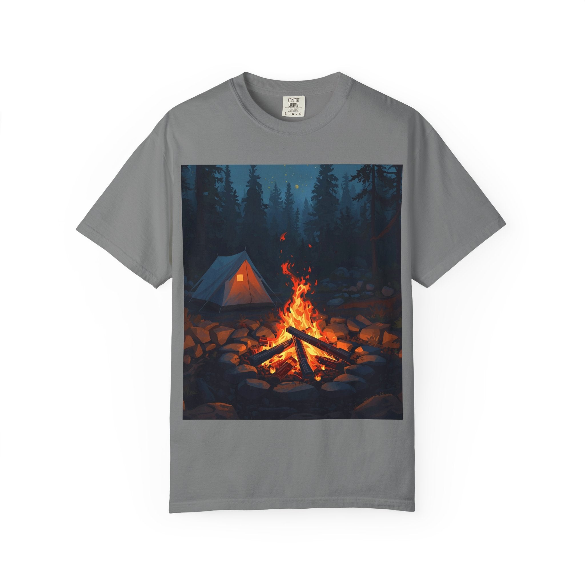 Campfire Adventure T-Shirt - Unisex Outdoors Shirt, Camping Apparel, Nature Lover Gift, Travel Tee, Boho Style Wear