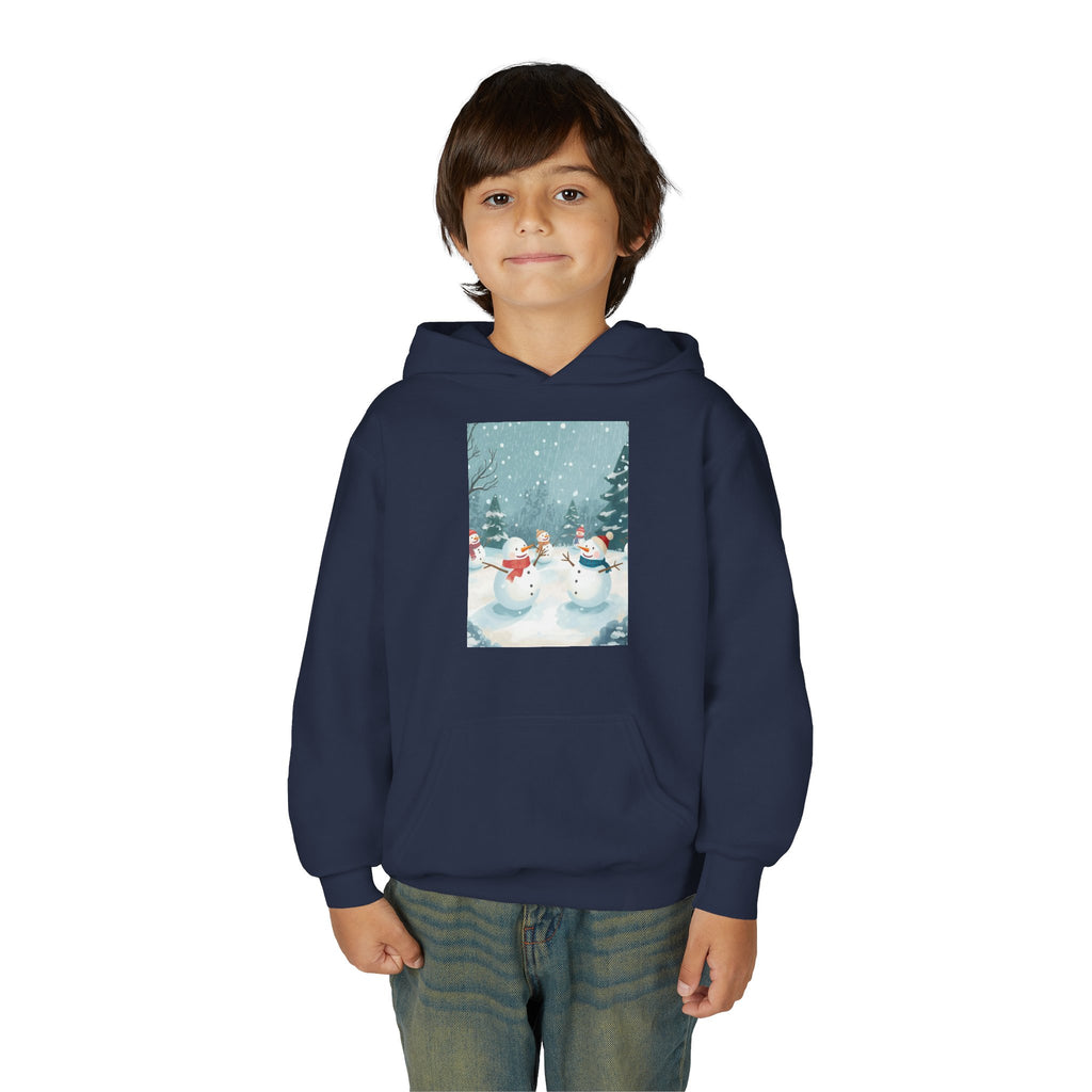 Festive Snowman Hoodie for Kids, Winter Sweatshirt, Christmas Gift, Holiday Apparel, Cozy Winter Wear