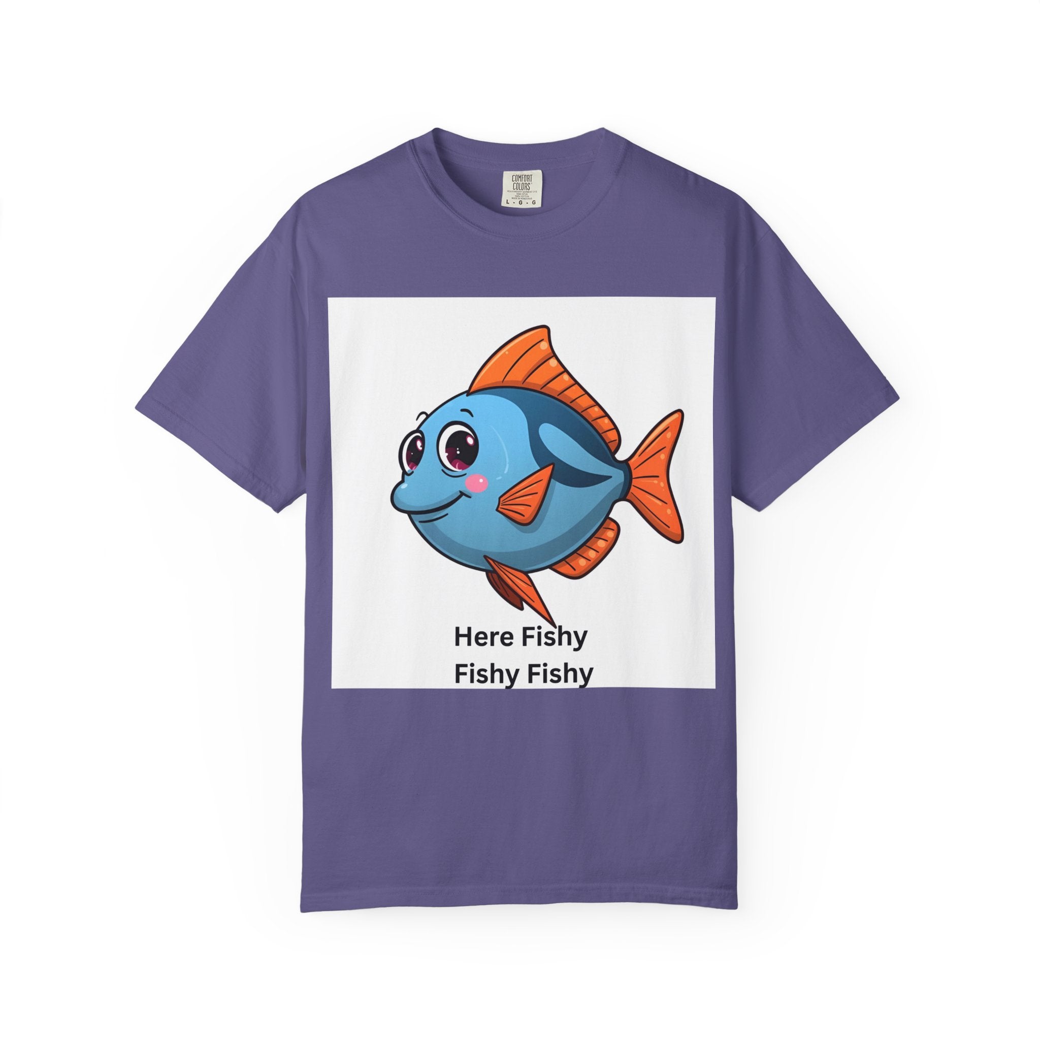 Here Fishy Fishy Fishy Unisex Garment-Dyed T-shirt