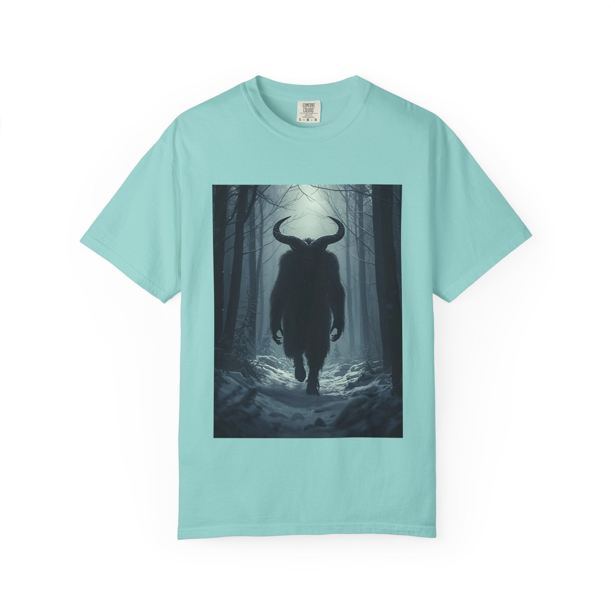 Spooky Forest Creature T-Shirt | Unisex Garment-Dyed Tee | Nature Lover Apparel, Graphic Tee, Gift for Him, Outdoor Adventure Wear