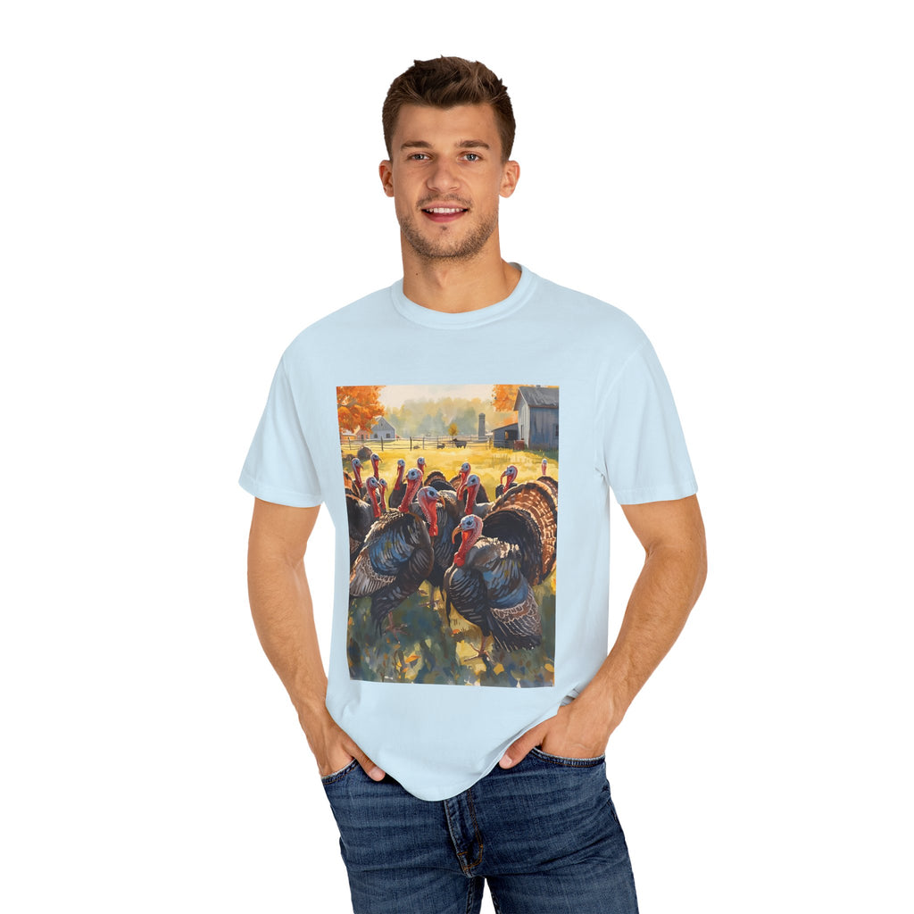 Thanksgiving Turkey T-shirt, Fall Apparel, Unisex Casual Tee, Funny Turkey Shirt, Autumn Wardrobe Essential