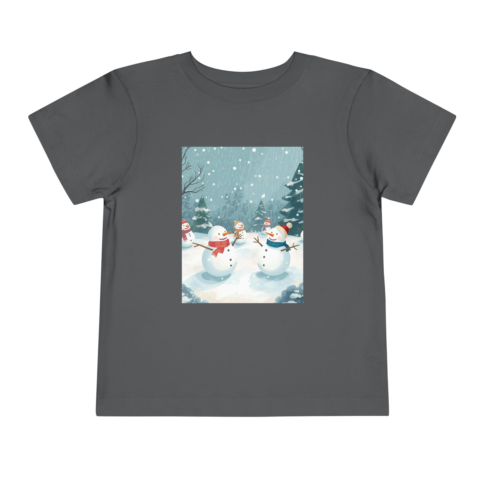 Festive Christmas Snowman Toddler Short Sleeve Tee