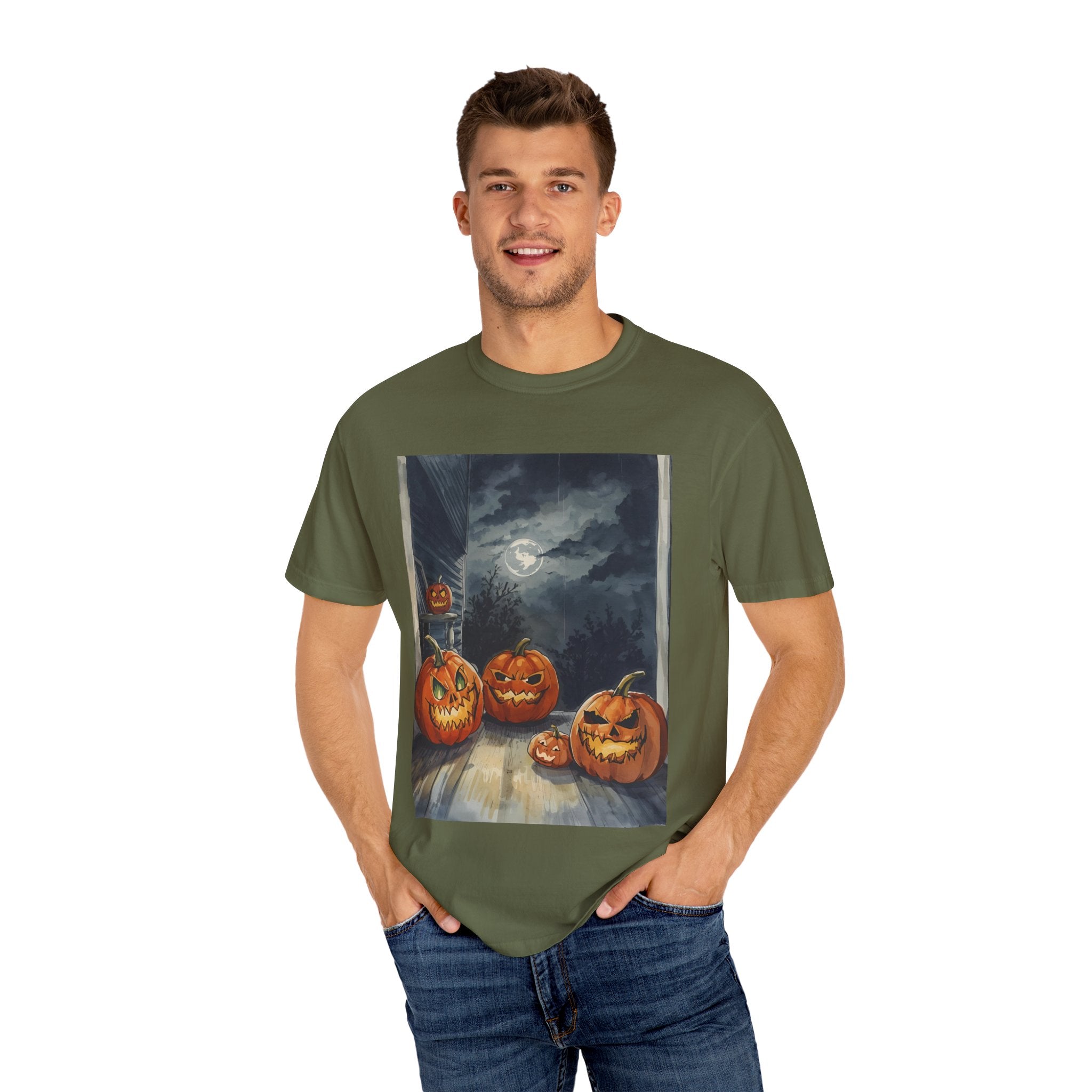 Halloween Pumpkin Scary T-shirt - Perfect for Fall Celebrations, Trick or Treat, Autumn Fashion, Costume Party, Spooky Vibes