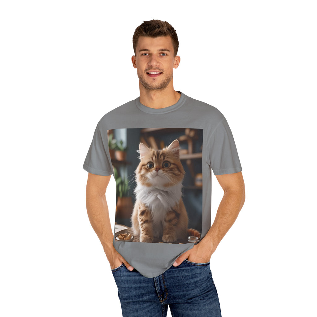 Adorable Cat Graphic T-shirt for Animal Lovers, Cute Pet Tee, Gift for Cat Owners, Casual Wear, Unisex Apparel