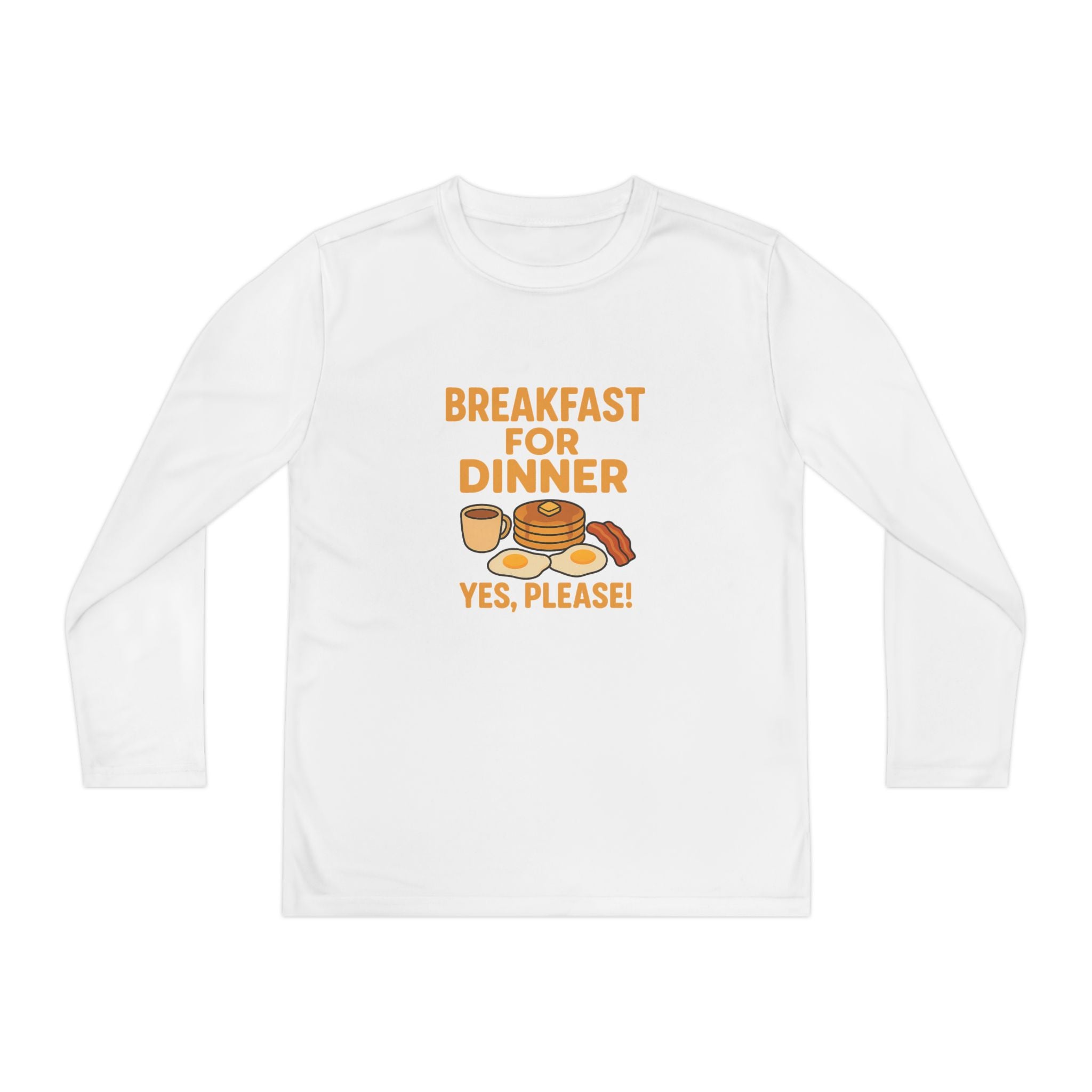 Breakfast For Dinner Youth Long Sleeve Competitor Tee